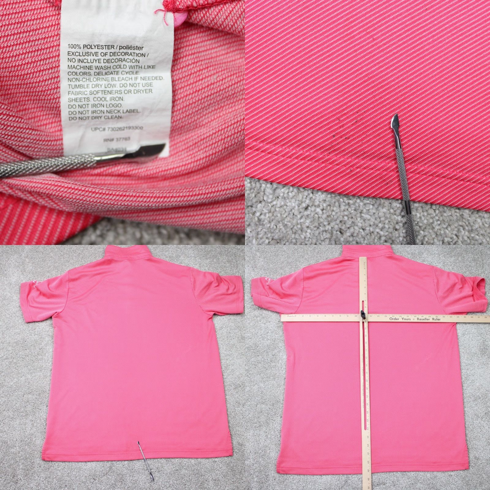 Callaway Callaway Polo Shirt Men L Pink Opti-Dri Short Sleeve Geometric Logo Sports Golf Knit Shirt Size US L / EU 52-54 / 3 - 9 Thumbnail