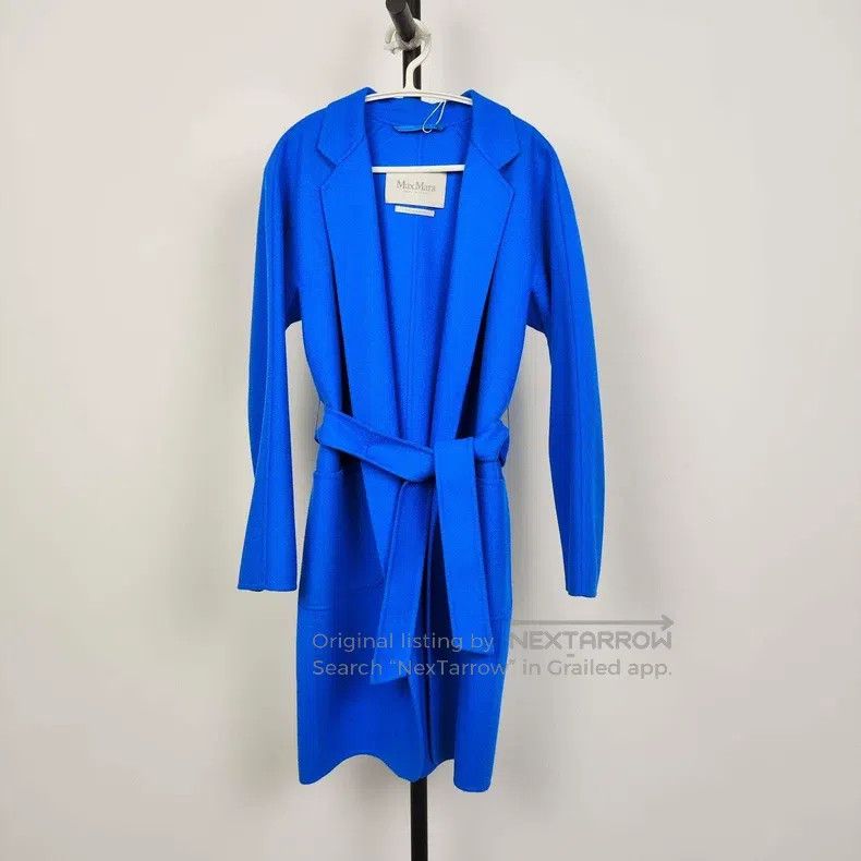 Max Mara Max Mara Blue Wool Coat Size XXS / US 00 / IT 34 - 1 Thumbnail