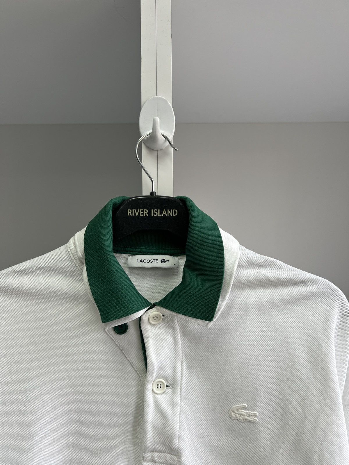Lacoste × Vintage Vintage Lacoste White Streetwear Polo T-Shirt Size US L / EU 52-54 / 3 - 8 Thumbnail