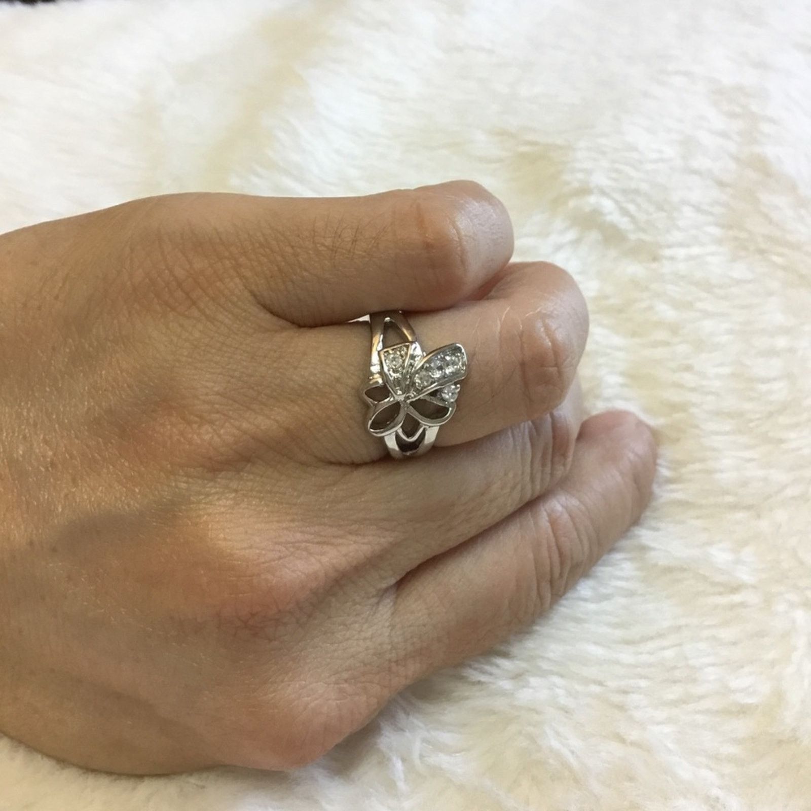 Other Sterling Silver Flower Ring Size ONE SIZE - 3 Thumbnail