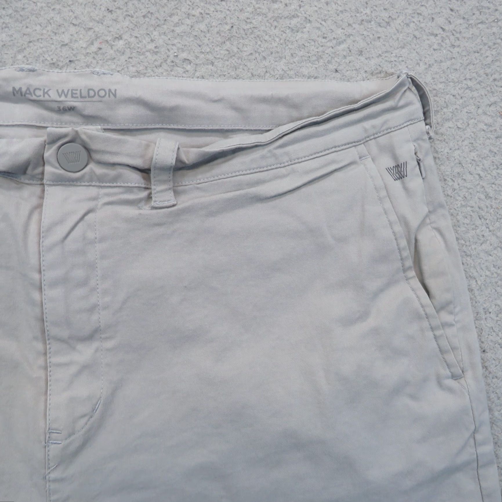 Vintage Mack Weldon Shorts Mens 36 Light Gray Preppy Casual Chino Stretch Summer Lyocell Size US 38 / EU 54 - 4 Thumbnail