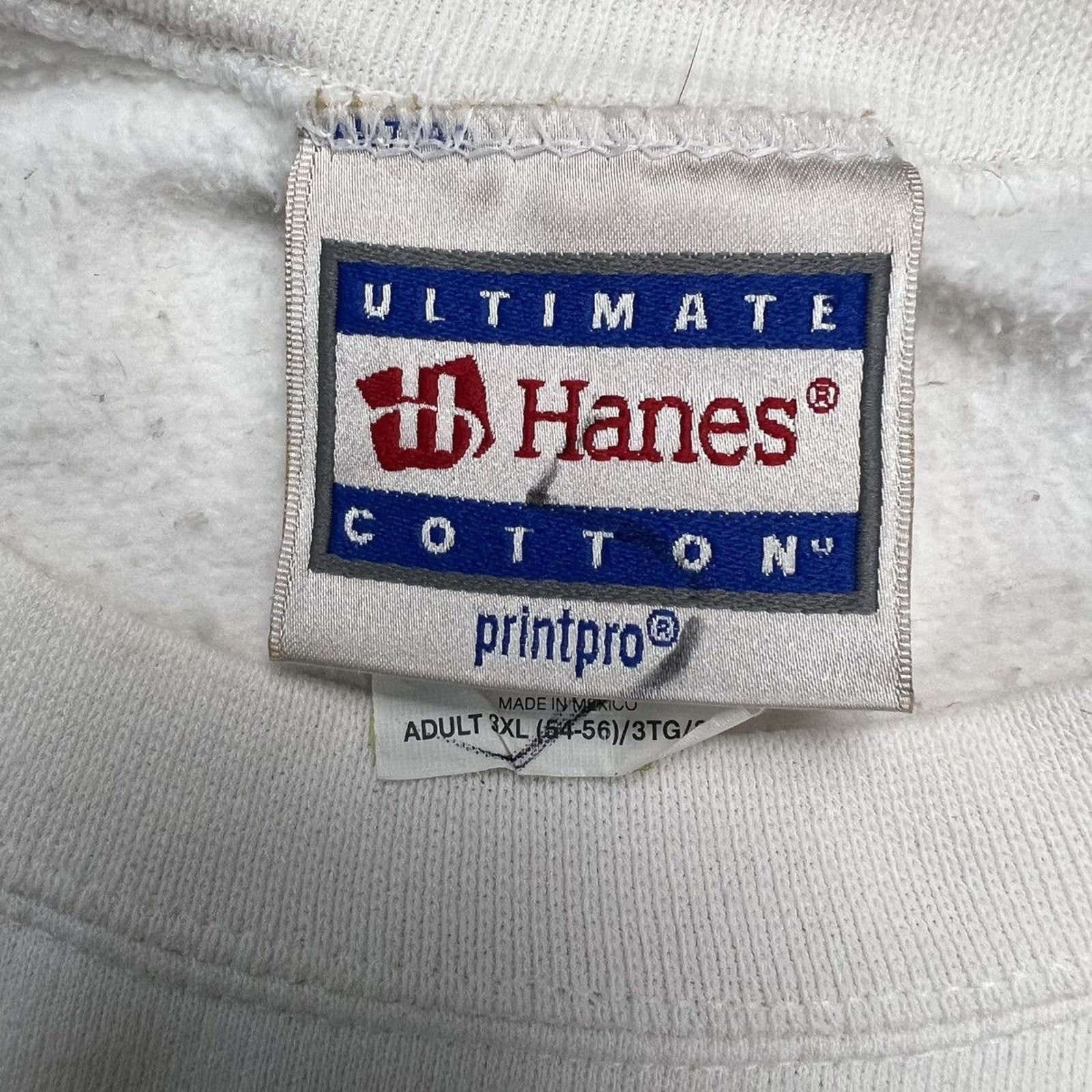 Hanes × Vintage Vintage Hanes Blank Sweatshirt 90s Ultimate Cotton Pullover Size US XXL / EU 58 / 5 - 8 Thumbnail