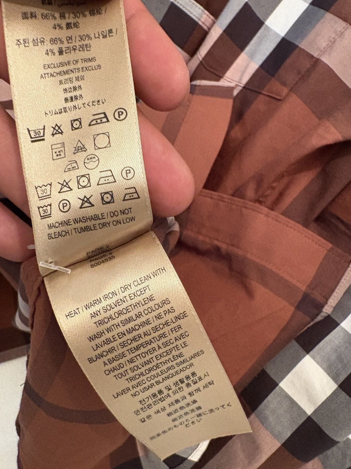 Burberry Burberry brown checked long sleeve shirt Size US M / EU 48-50 / 2 - 4 Thumbnail