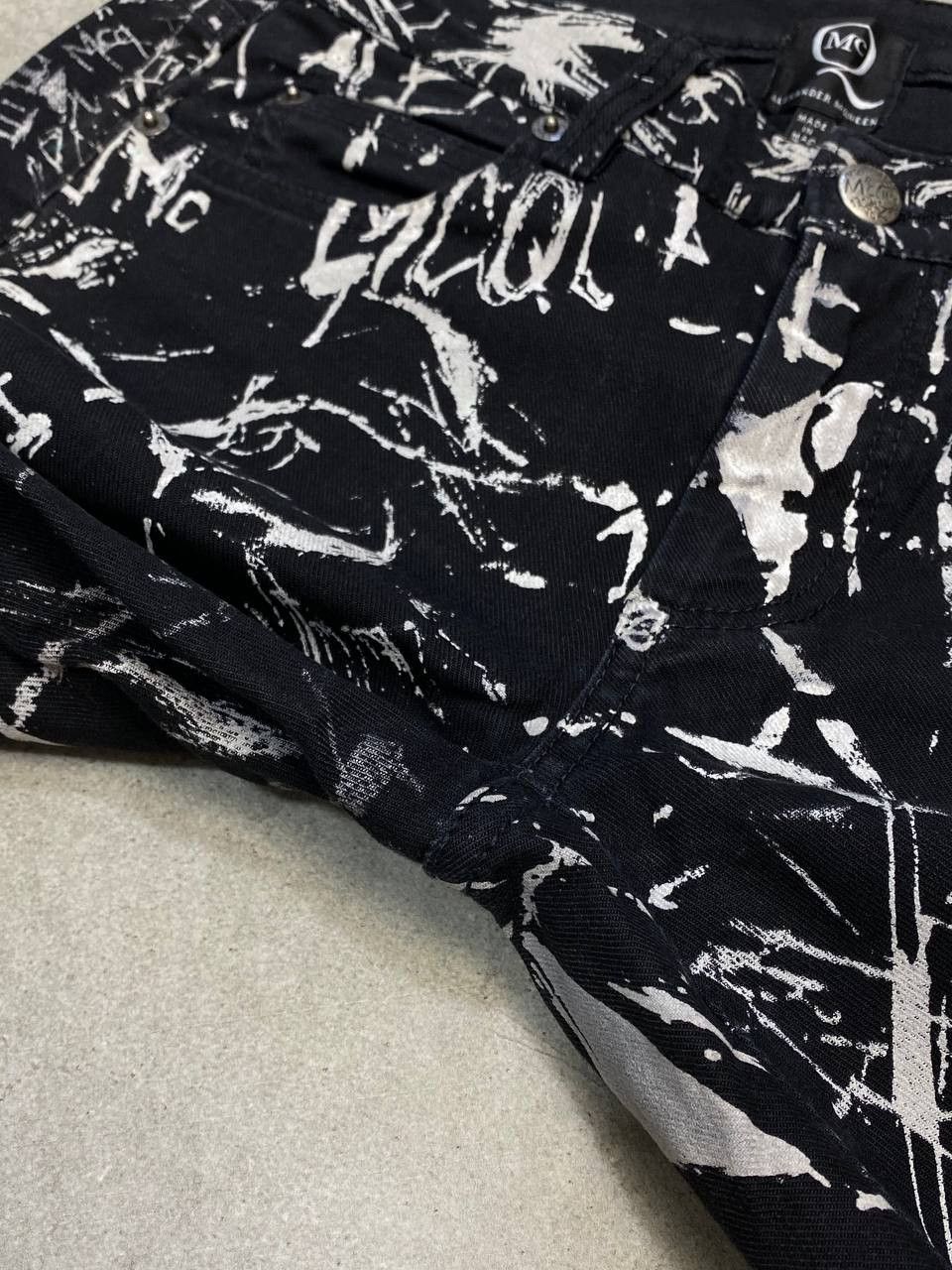 Alexander McQueen Archive Alexander McQueen Graffiti Punk Slim Pants Size US 26 / EU 42 - 10 Thumbnail
