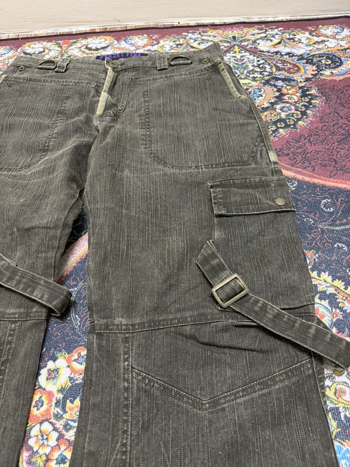 If Six Was Nine Planet Five Seditionaries Punk Cargo Pants Size US 34 / EU 50 - 8 Thumbnail