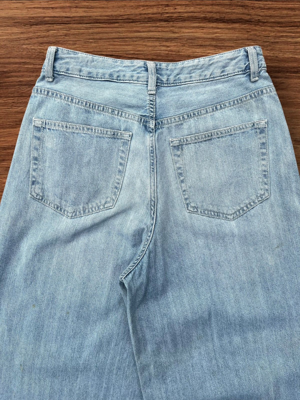 GU × Japanese Brand × Uniqlo Vintage Japanese Brand GU Super Wide Leg Blue Washed Jeans Size 26" / US 2 / IT 38 - 6 Thumbnail