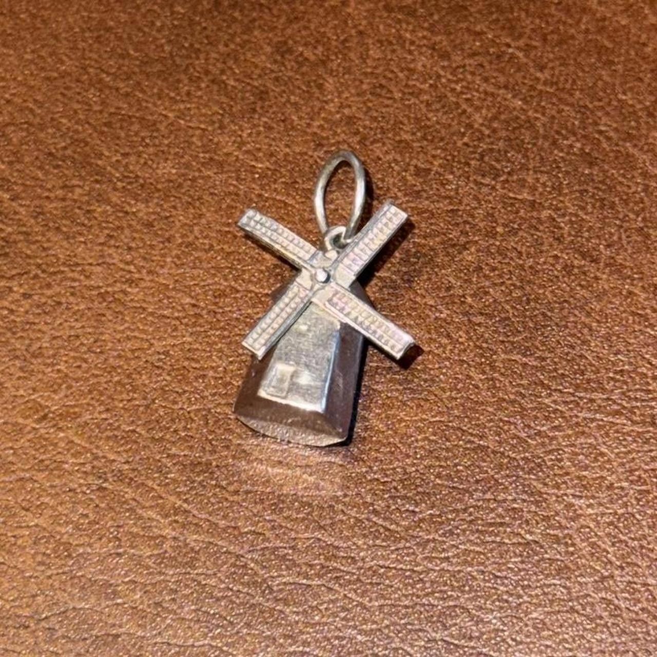 Designer Vintage Sterling Silver Windmill Pendant/Charm Size ONE SIZE - 2 Thumbnail
