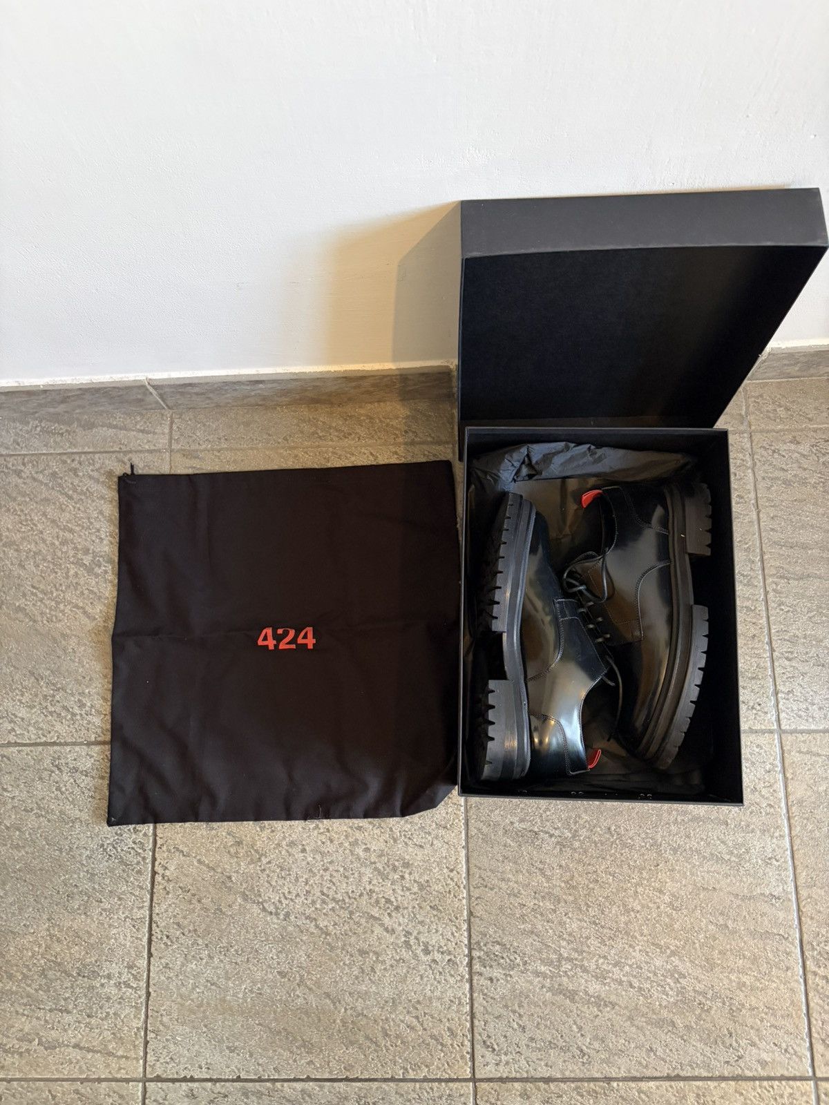 424 424 Low Top Derby Black Size 40 Size US 7 / EU 40 - 4 Thumbnail