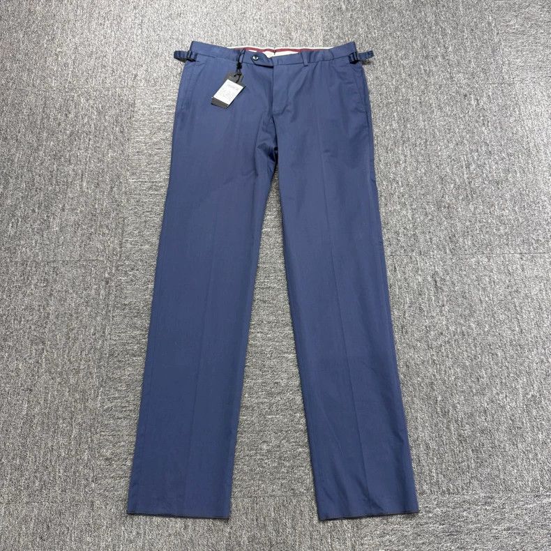 Ermenegildo Zegna Ermenegildo Zegna Blue Straight-Leg Pants Size US 36 / EU 52 - 1 Thumbnail