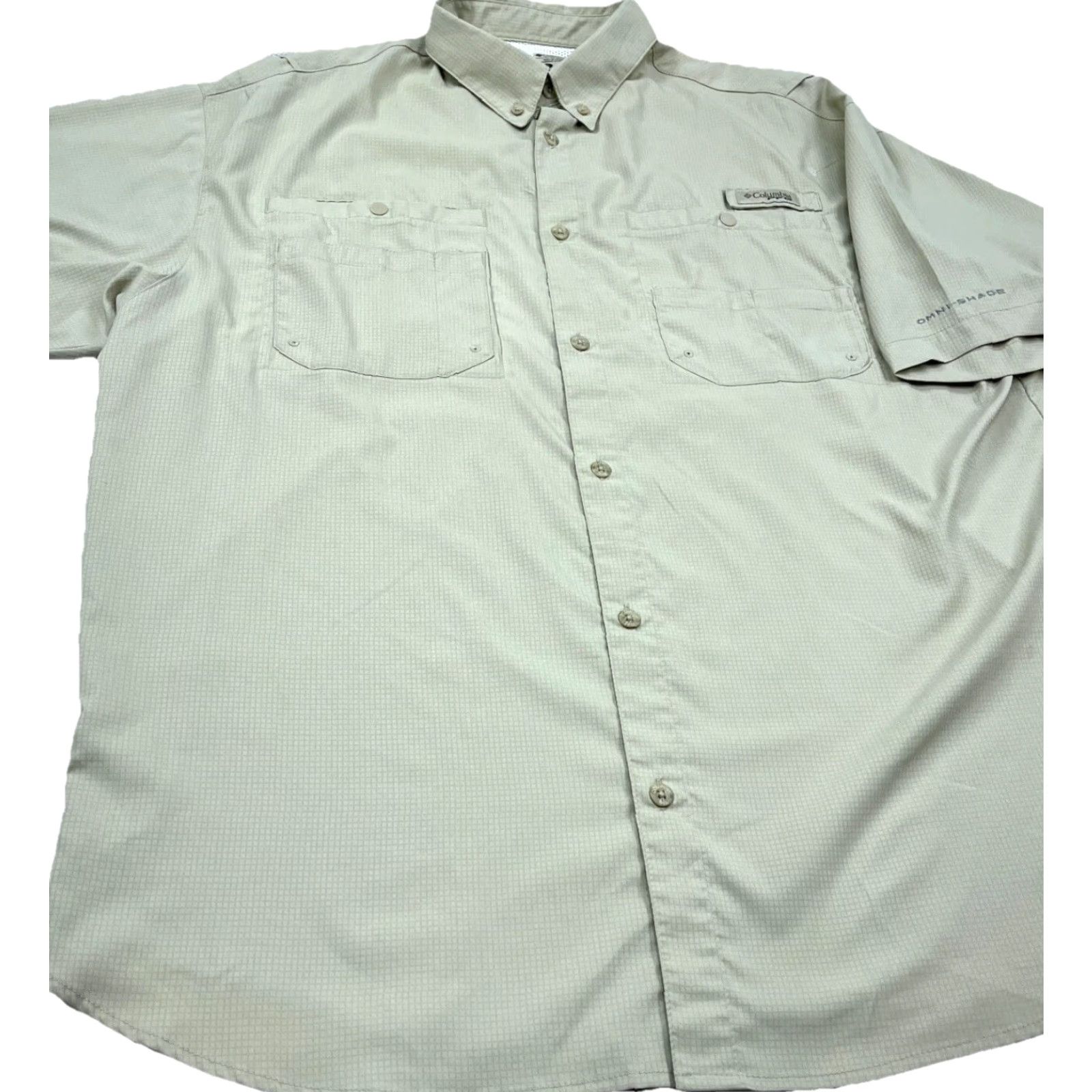 Vintage Columbia PFG Shirt Men XL Tan Khaki Button-Up Performance Fish Gear Safari Size US XL / EU 56 / 4 - 5 Thumbnail