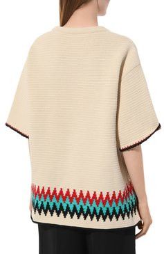 Jil Sander o1y1025 Short Sleeves Sweater in Multicolor Size XS / US 0-2 / IT 36-38 - 3 Thumbnail