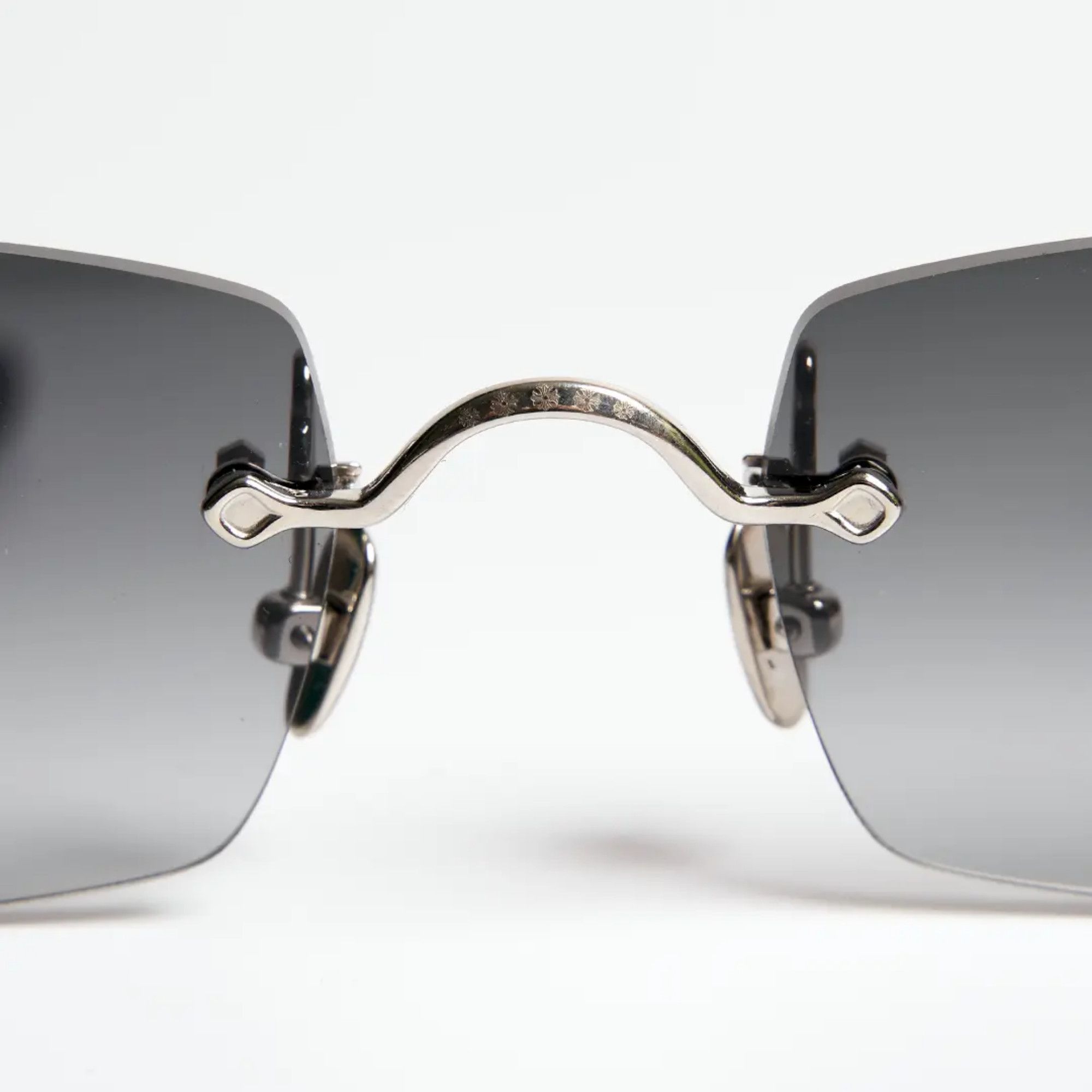 Chrome Hearts CHROME HEARTS PILLS III SHINY SILVER BLACK SUNGLASSES Size ONE SIZE - 7 Thumbnail
