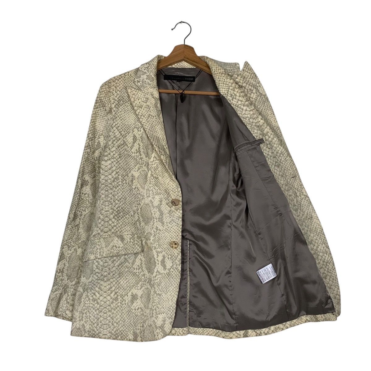 Japanese Brand Schlussel Snakeskin Art Design Cotton Blazer Jacket Size US M / EU 48-50 / 2 - 9 Thumbnail