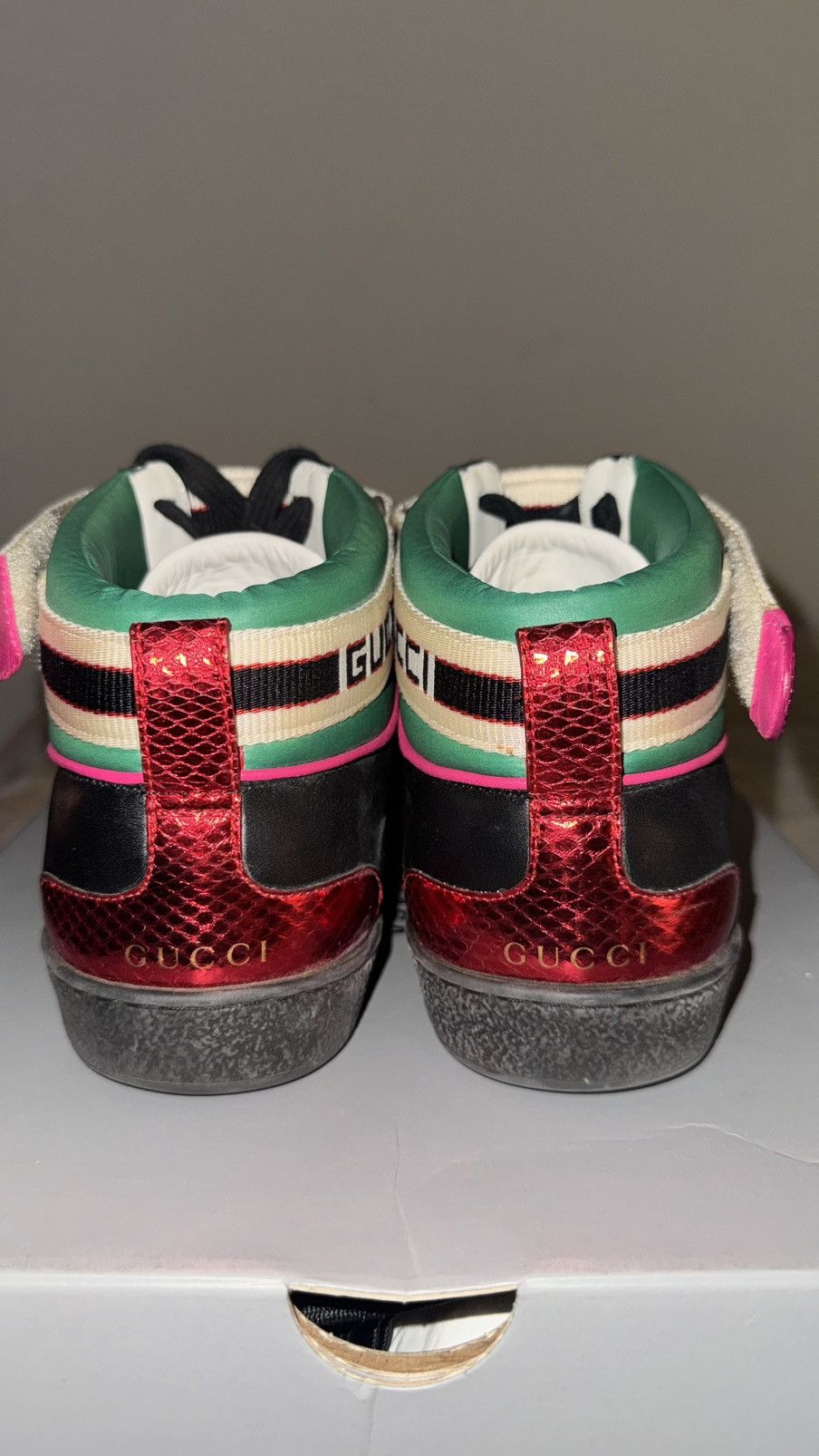 Gucci Gucci Ace Stripe High-Top Sneakers Size US 9 / EU 42 - 2 Thumbnail
