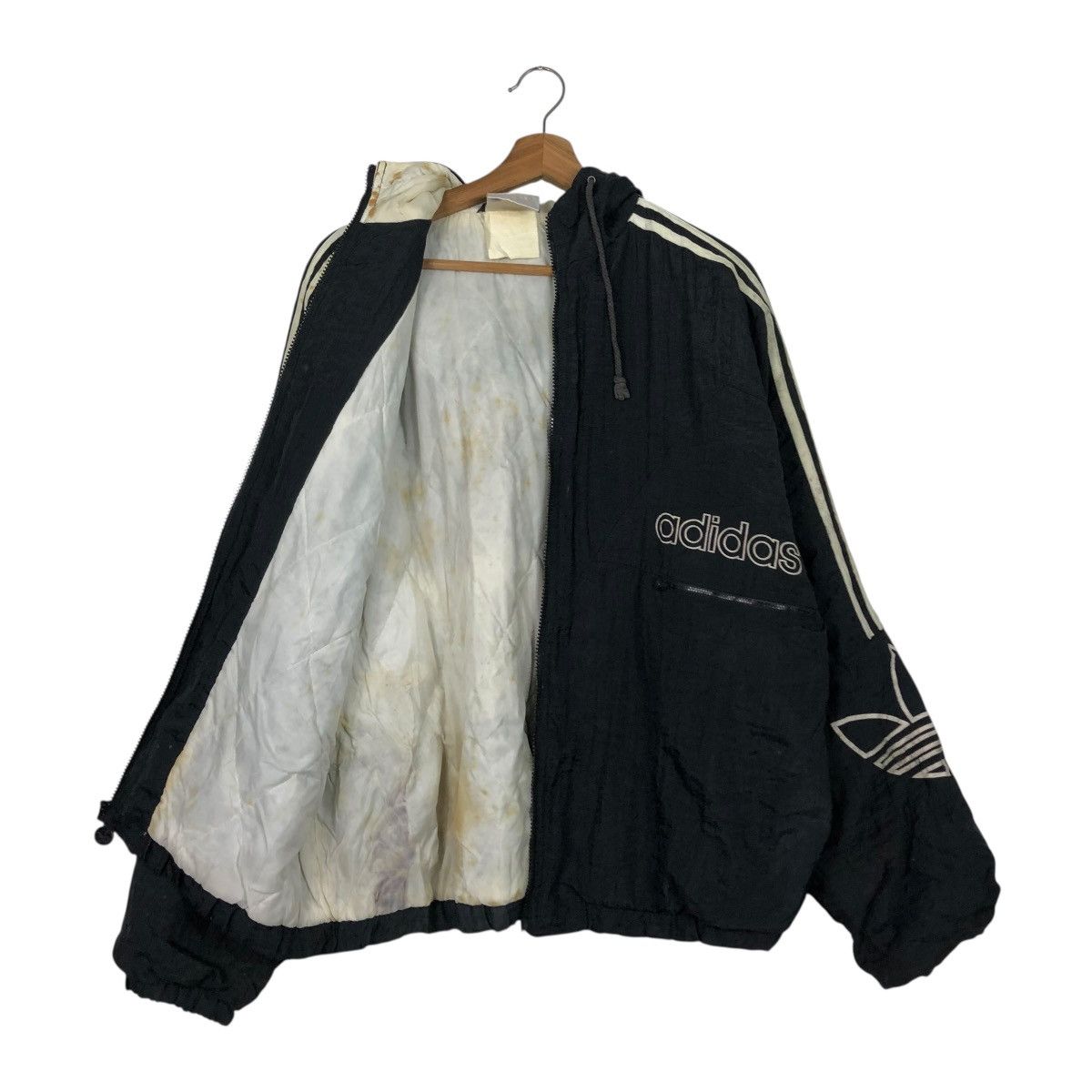 Adidas 🔥VINTAGE NYLON BOMBER JACKET ADIDAS BIG LOGO EMBROIDERY Size US M / EU 48-50 / 2 - 14 Thumbnail