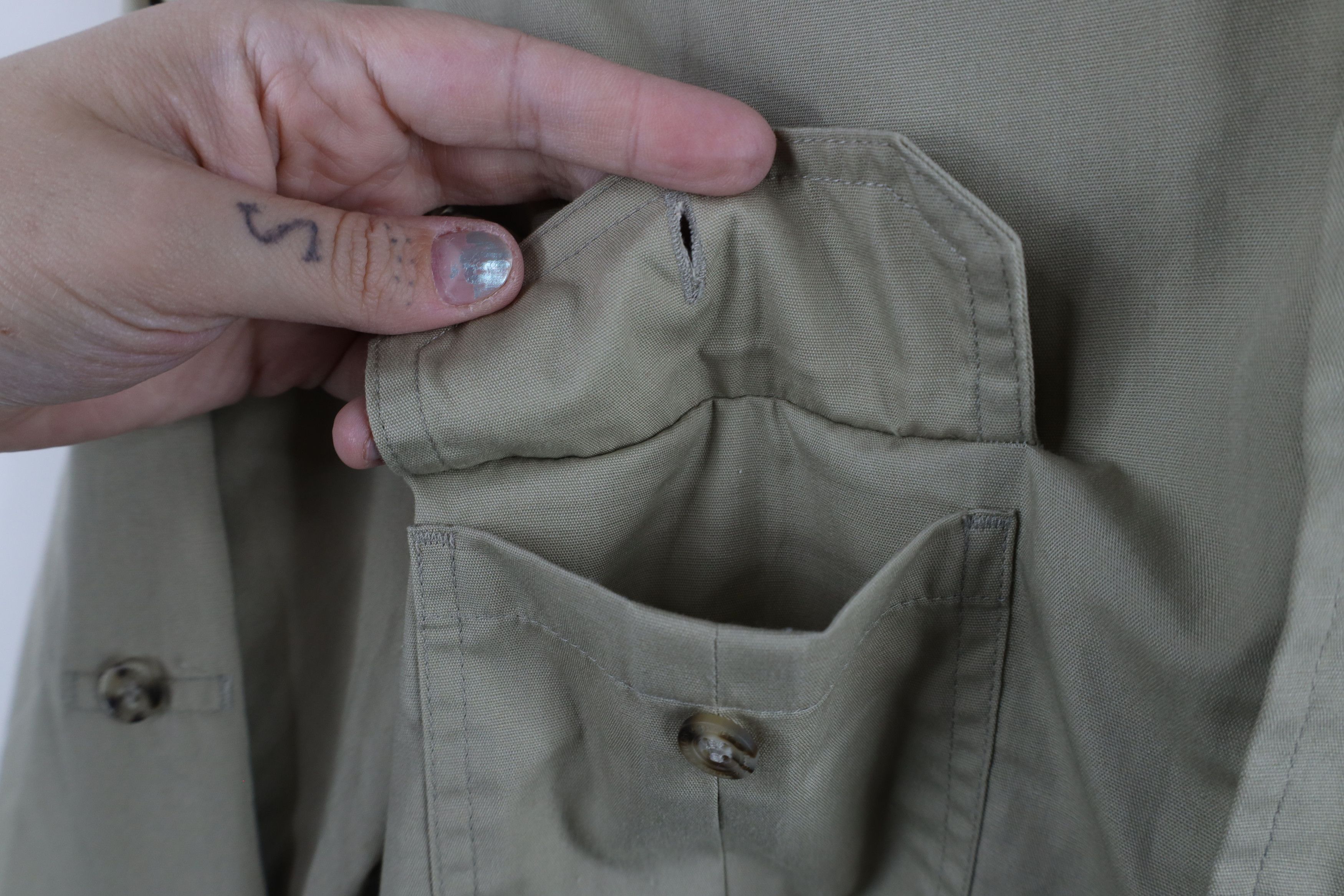 Tilley × Vintage Vintage 90s Tilley Endurables Collared Button Shirt Beige Size S / US 4 / IT 40 - 6 Thumbnail