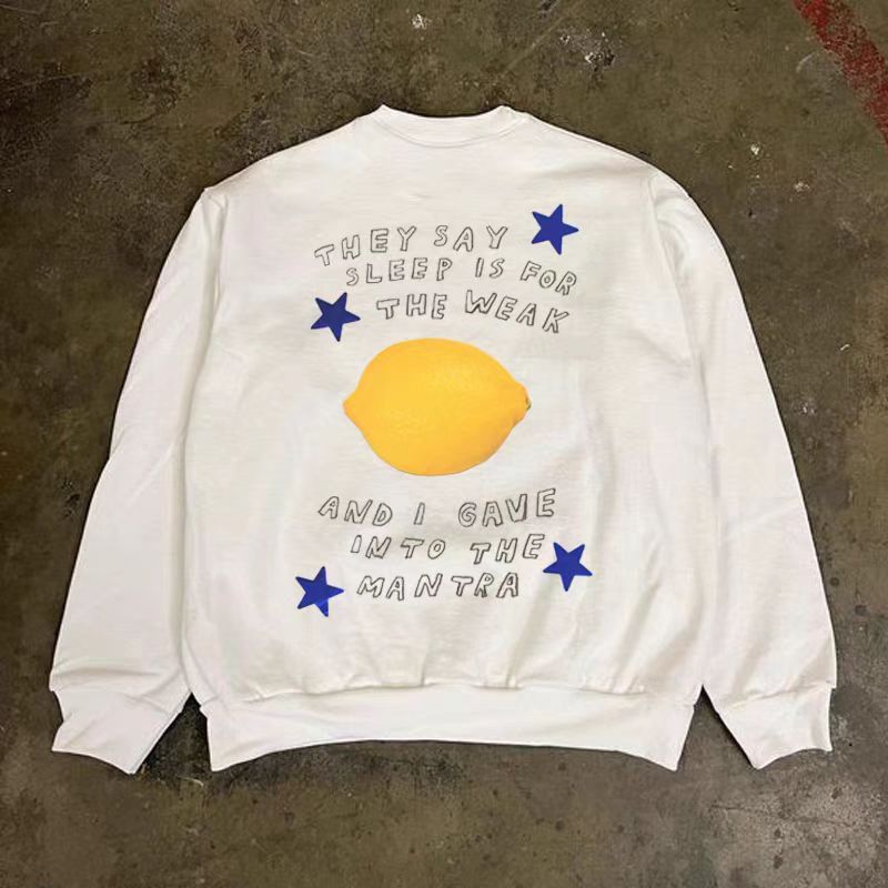 Japanese Brand × Vintage White vintage lemon printed cotton sweatshirt Size US L / EU 52-54 / 3 - 1 Thumbnail