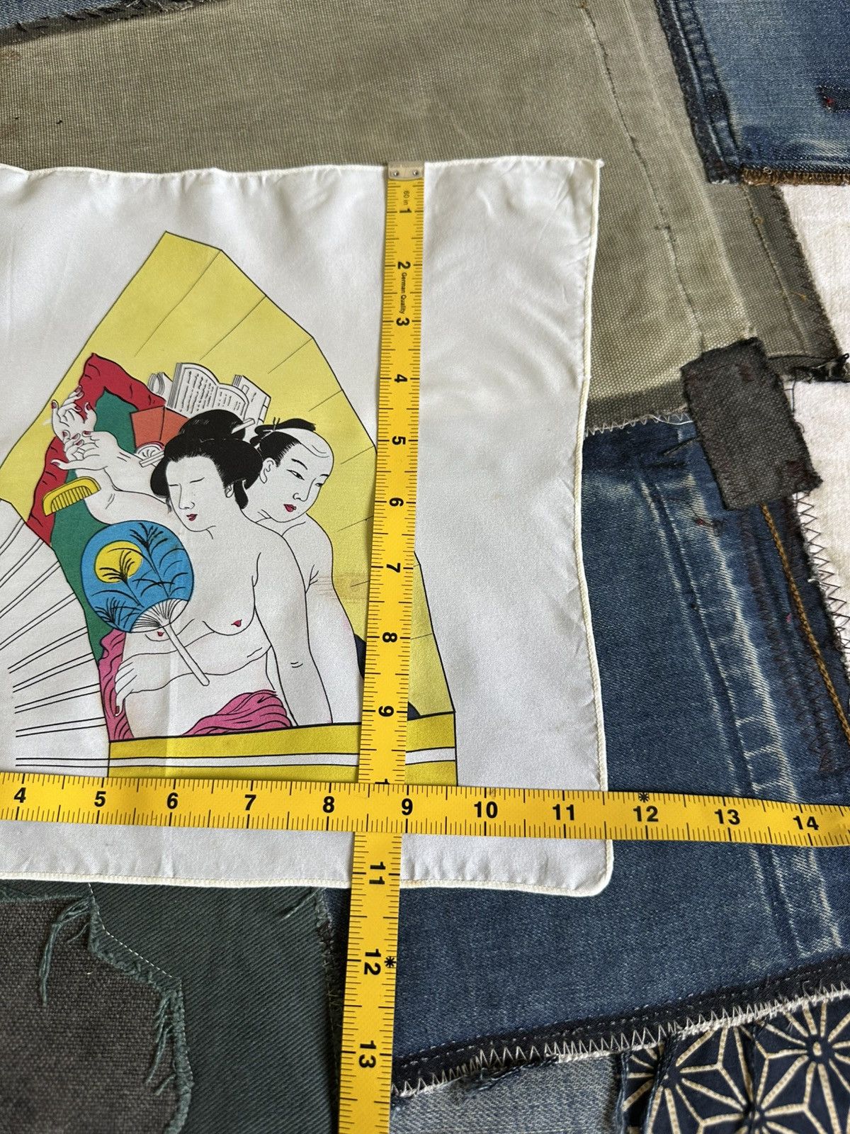 Vintage Vintage Japanese Art Naked Geisha Handkerchief Size ONE SIZE - 4 Thumbnail