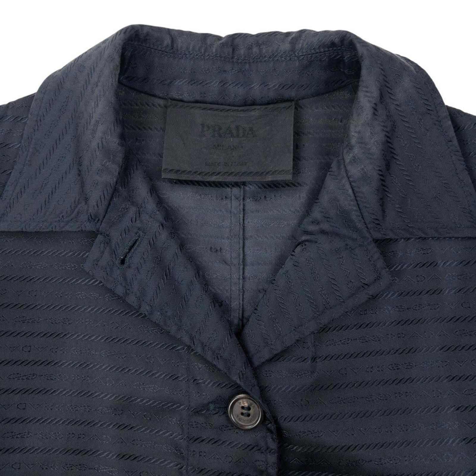 Prada Vintage 2000s Prada Monogram Belt Waist Jacket Size XL Size US XL / EU 56 / 4 - 3 Thumbnail