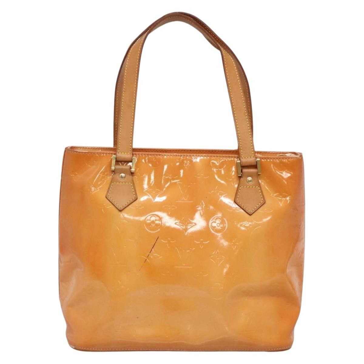 LOUIS VUITTON Monogram Vernis Houston Bag Marshmallow Pink
