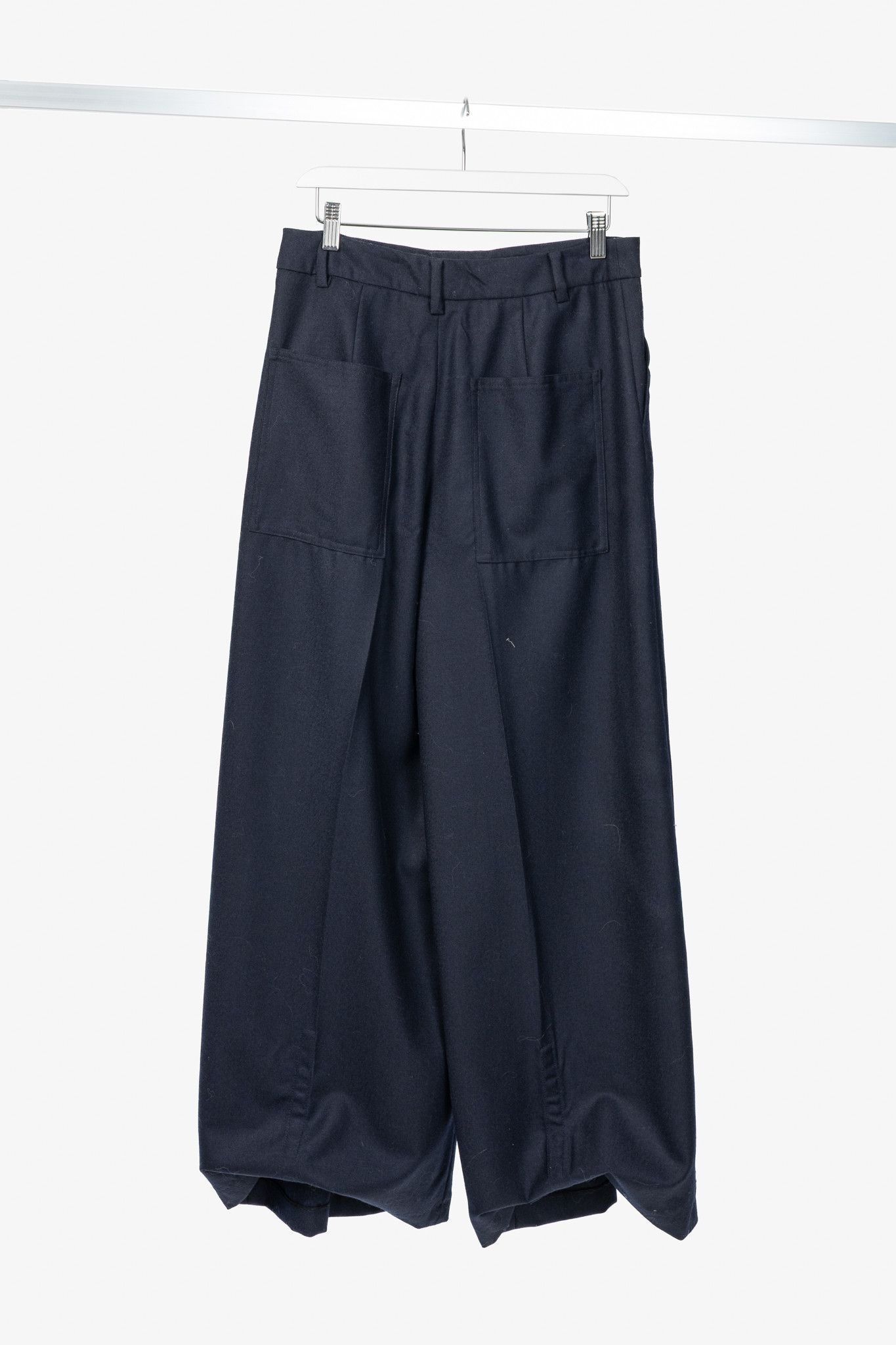 Tibi Tibi Murray Navy Superfine Wool Flannel Trouser Size 27" / US 4 / IT 40 - 2 Thumbnail