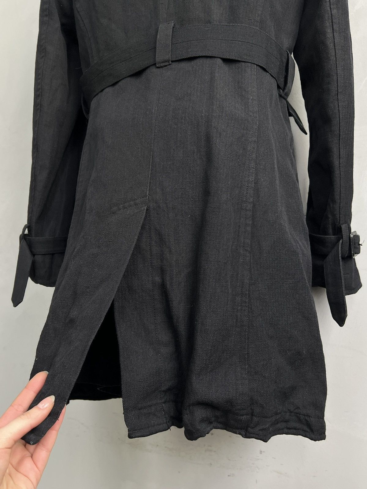 Allsaints Ann Demeulemeester style long coat black gothic style y2k Size US S / EU 44-46 / 1 - 10 Thumbnail