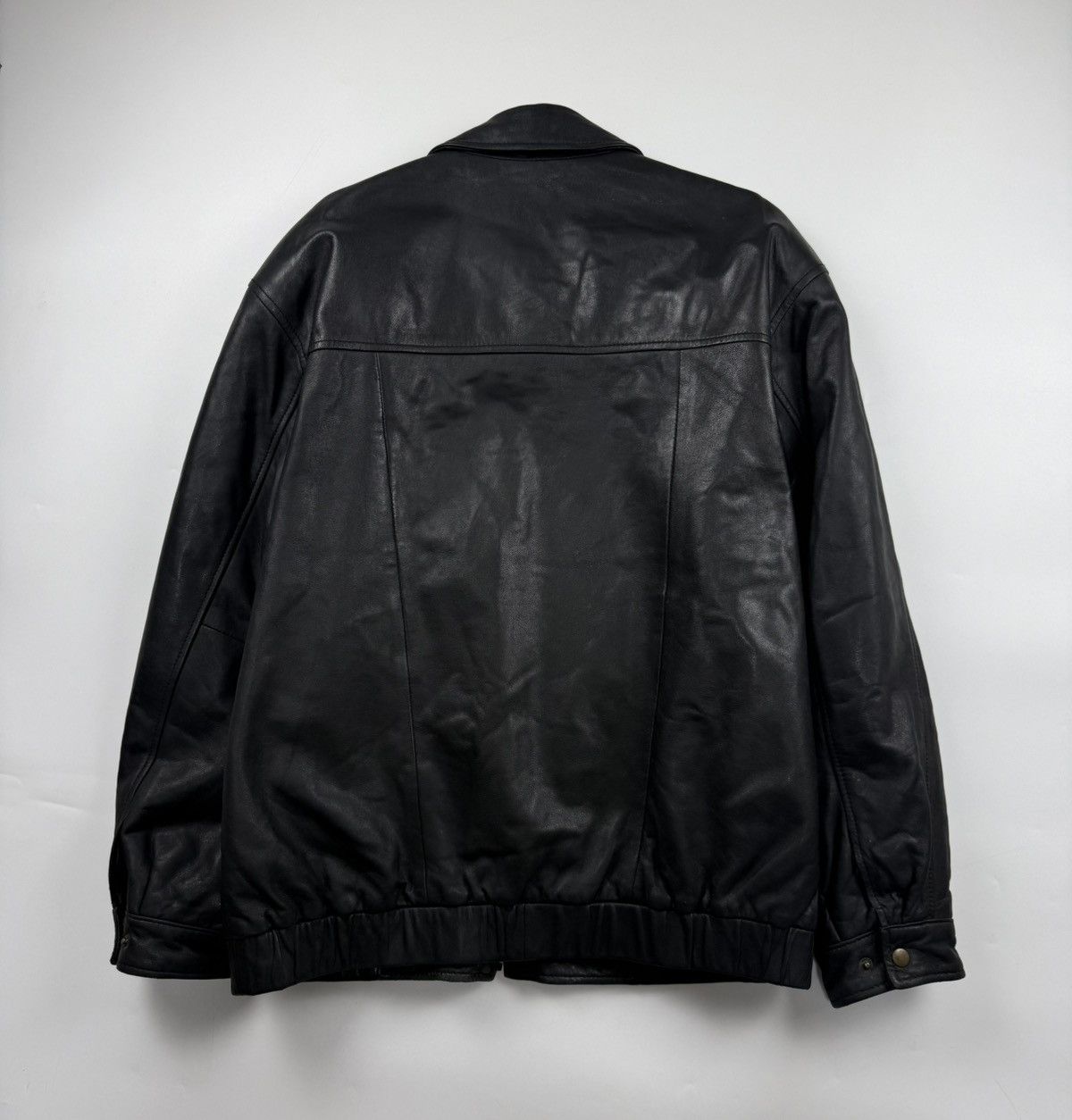 Balenciaga Vintage Balenciaga Padded Shoulder Zip Up Leather Jacket Size US L / EU 52-54 / 3 - 2 Thumbnail