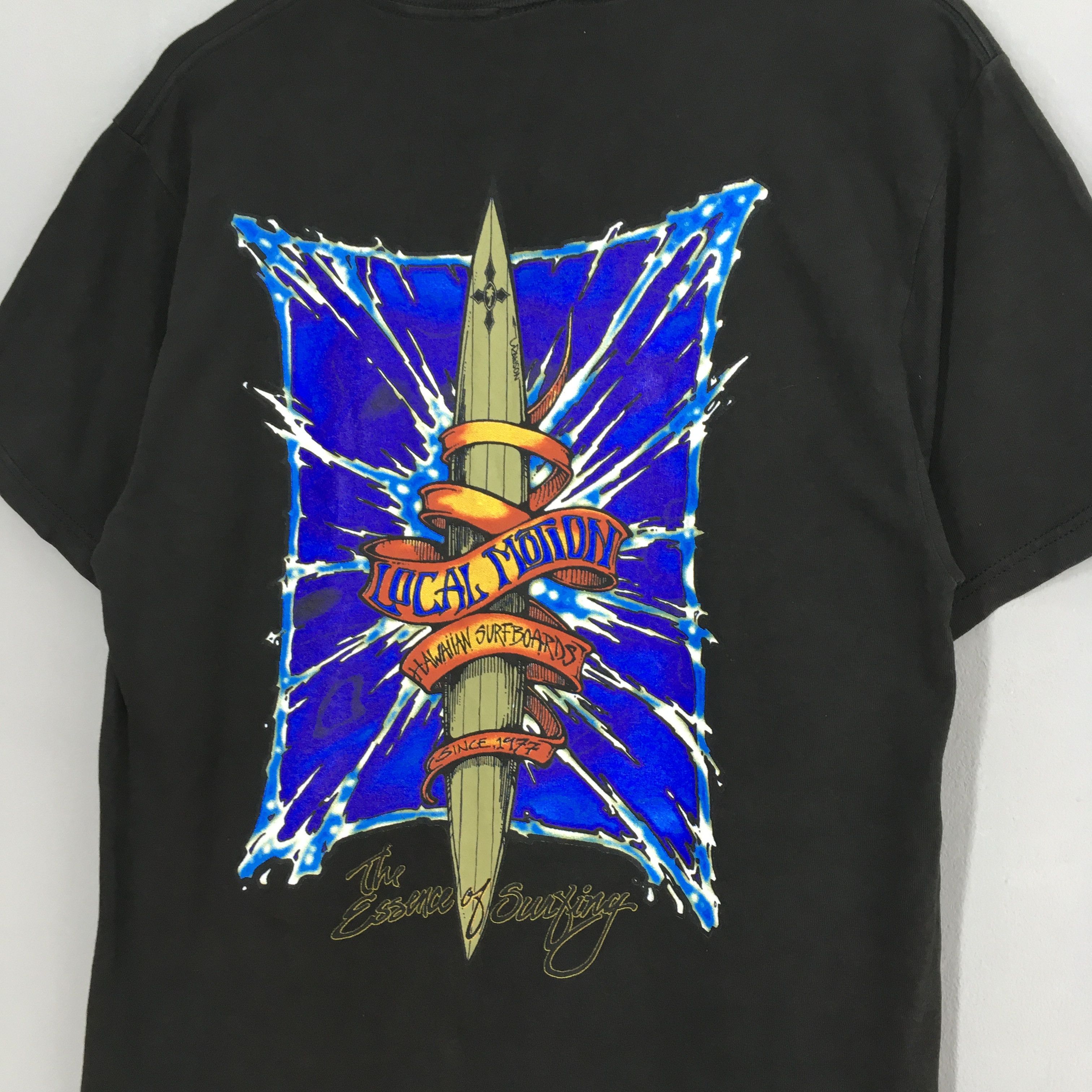 Billabong × Vintage Vintage 80's Local Motion Hawaii Surf Black Tshirt Medium Size US M / EU 48-50 / 2 - 8 Thumbnail