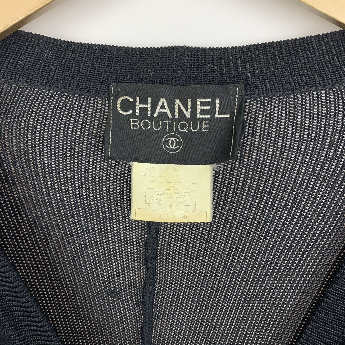 Chanel Chanel Boutique Cardigan Black Viscose Vintage Womens Sz 42 Size M / US 6-8 / IT 42-44 - 6 Thumbnail
