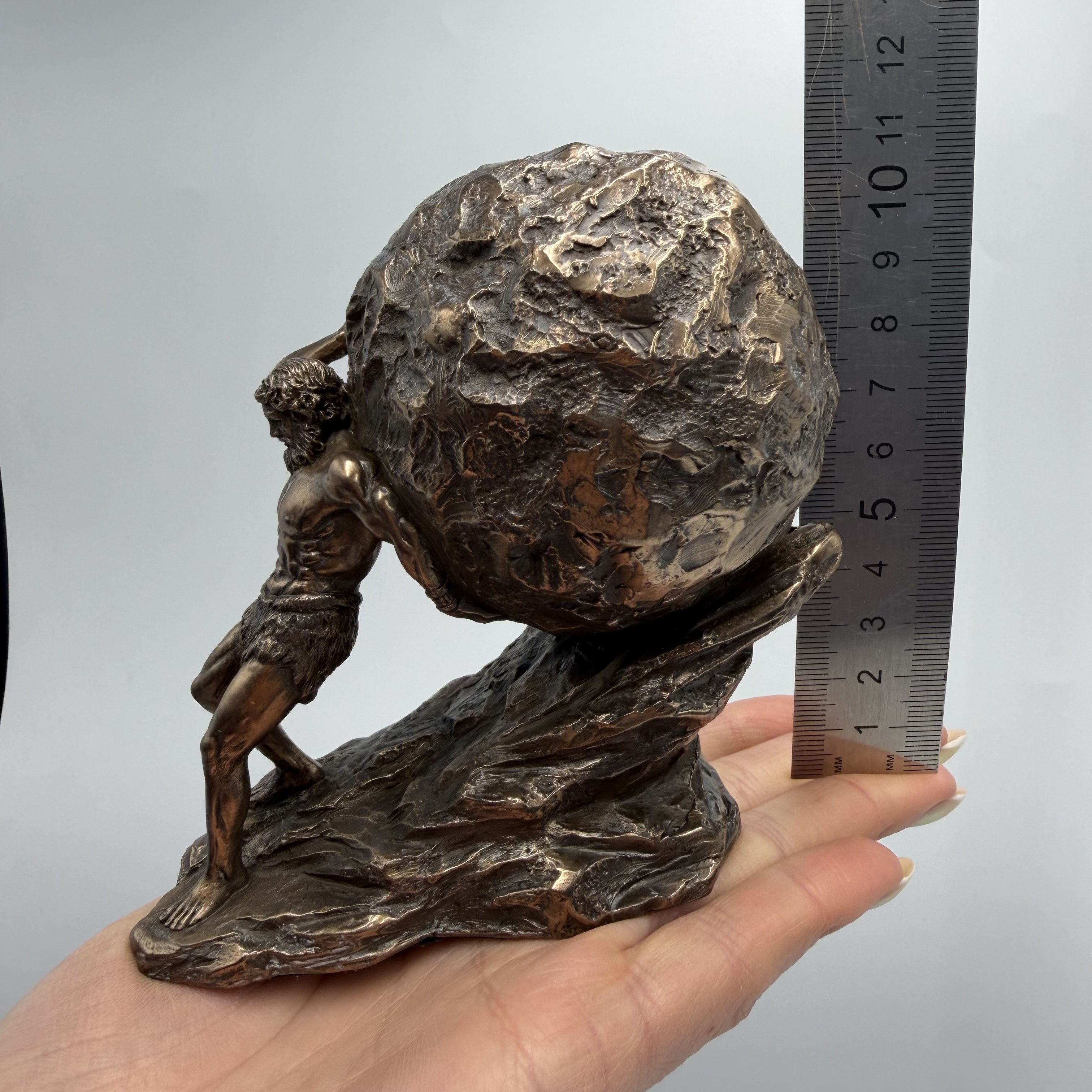 Other Sisyphus Bronze Finish Figurine Polystone Greek Statue Size ONE SIZE - 4 Thumbnail