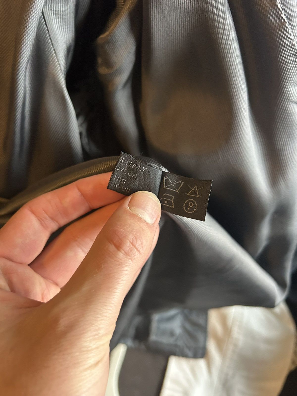 Prada Prada Milano Herringbone Lined Gray Nylon Raincoat - Size M Size US M / EU 48-50 / 2 - 11 Thumbnail