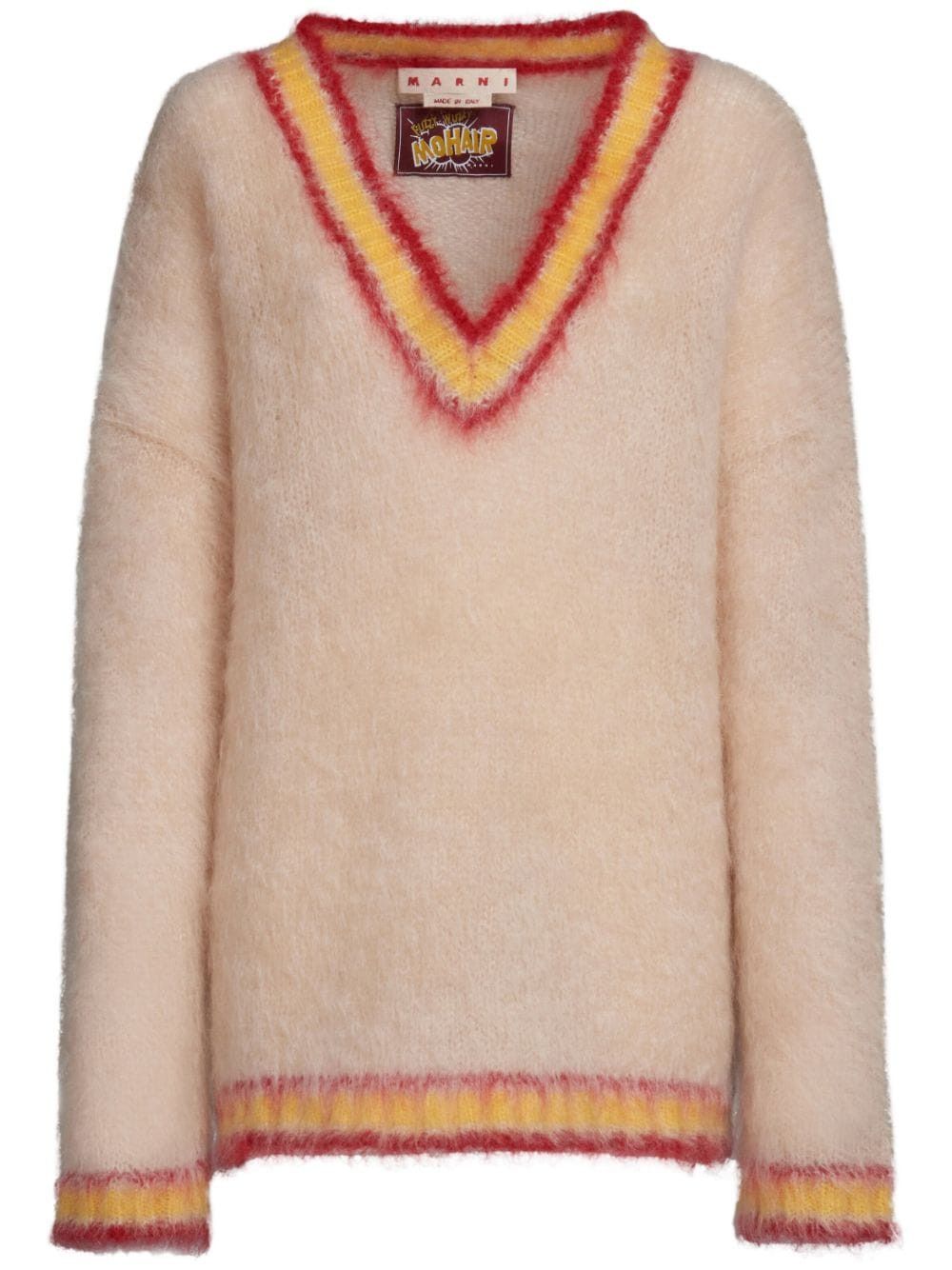 Marni o1w1db10824 Blend Jumper in Ecru Size XL / US 12-14 / IT 48-50 - 1 Thumbnail