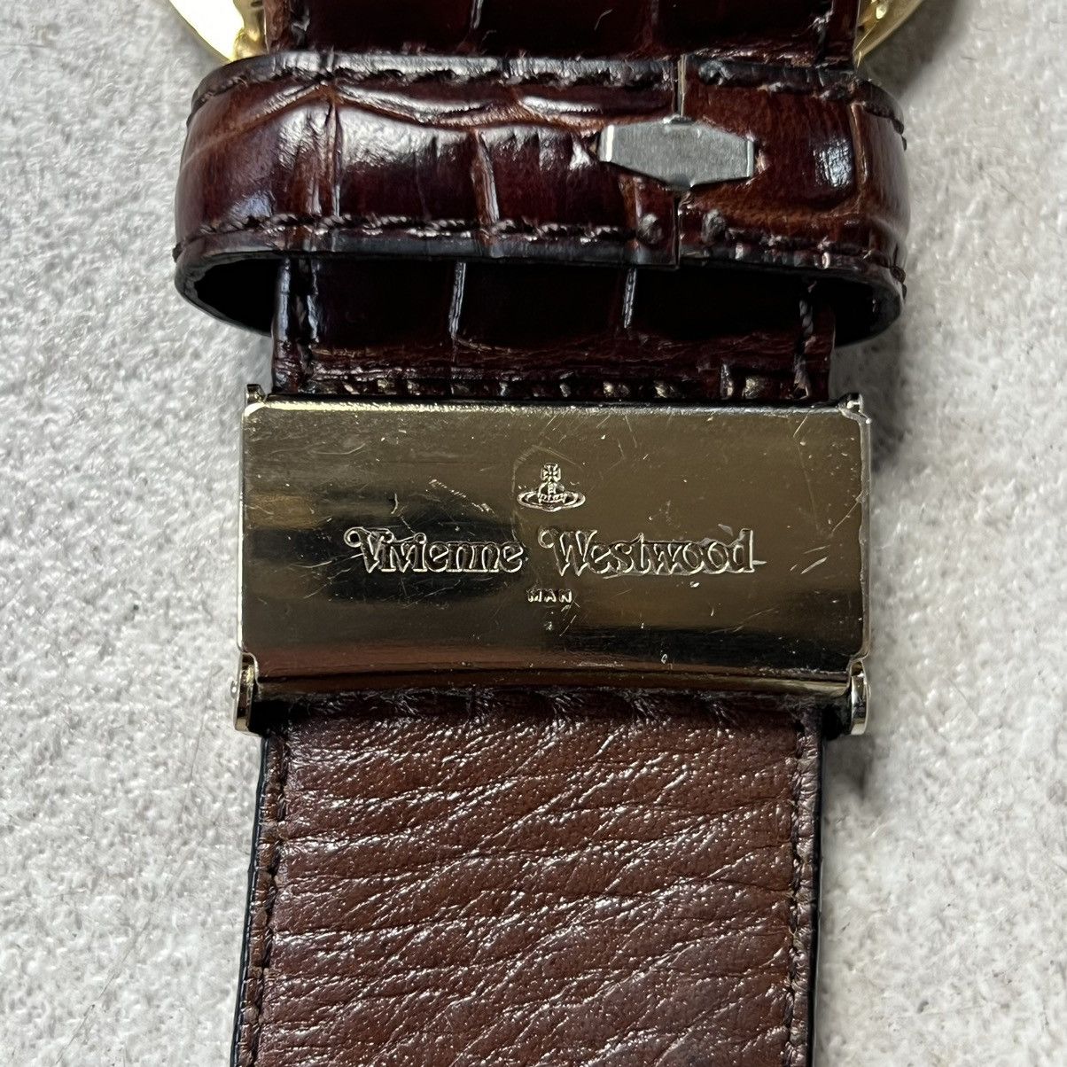 Vivienne Westwood Key Buckle Crocodile Belt