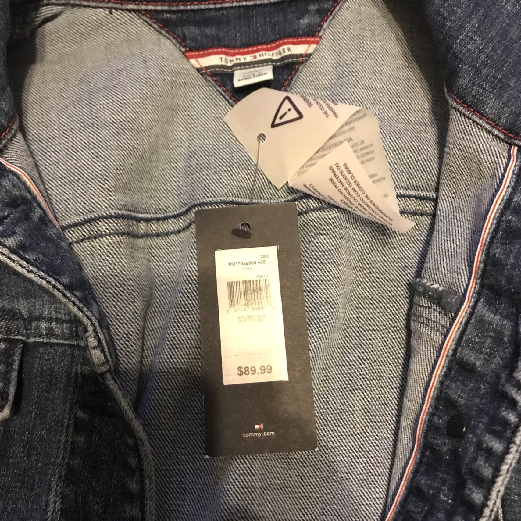 Tommy Hilfiger Tommy Hilfiger Womens Denim Jacket Blue Collared Long Sleeve Button Front XS Jacket Womens Regular Blue Denim Jacket Size XS / US 0-2 / IT 36-38 - 2 Thumbnail