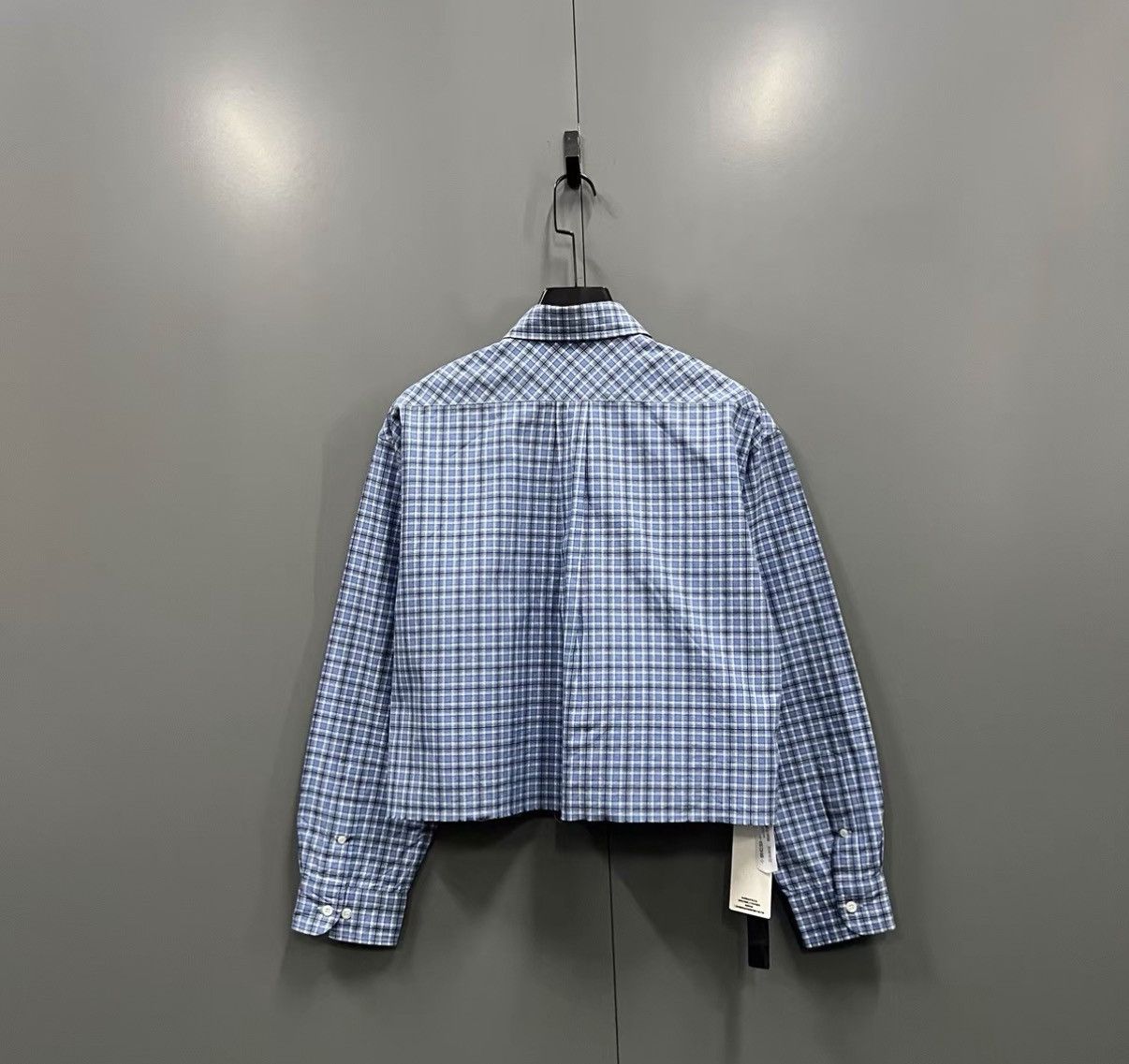 Miu Miu Miu Miu Light Blue Mini Logo Plaid Shirt J41 Size S / US 4 / IT 40 - 2 Thumbnail