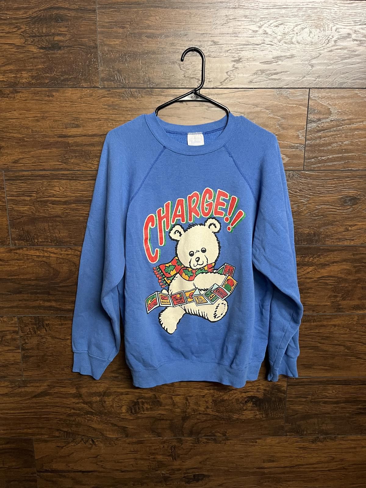 Tultex Vintage Christmas Crewneck Credit Card Charge Teddy Bear XL Size US XL / EU 56 / 4 - 1 Thumbnail
