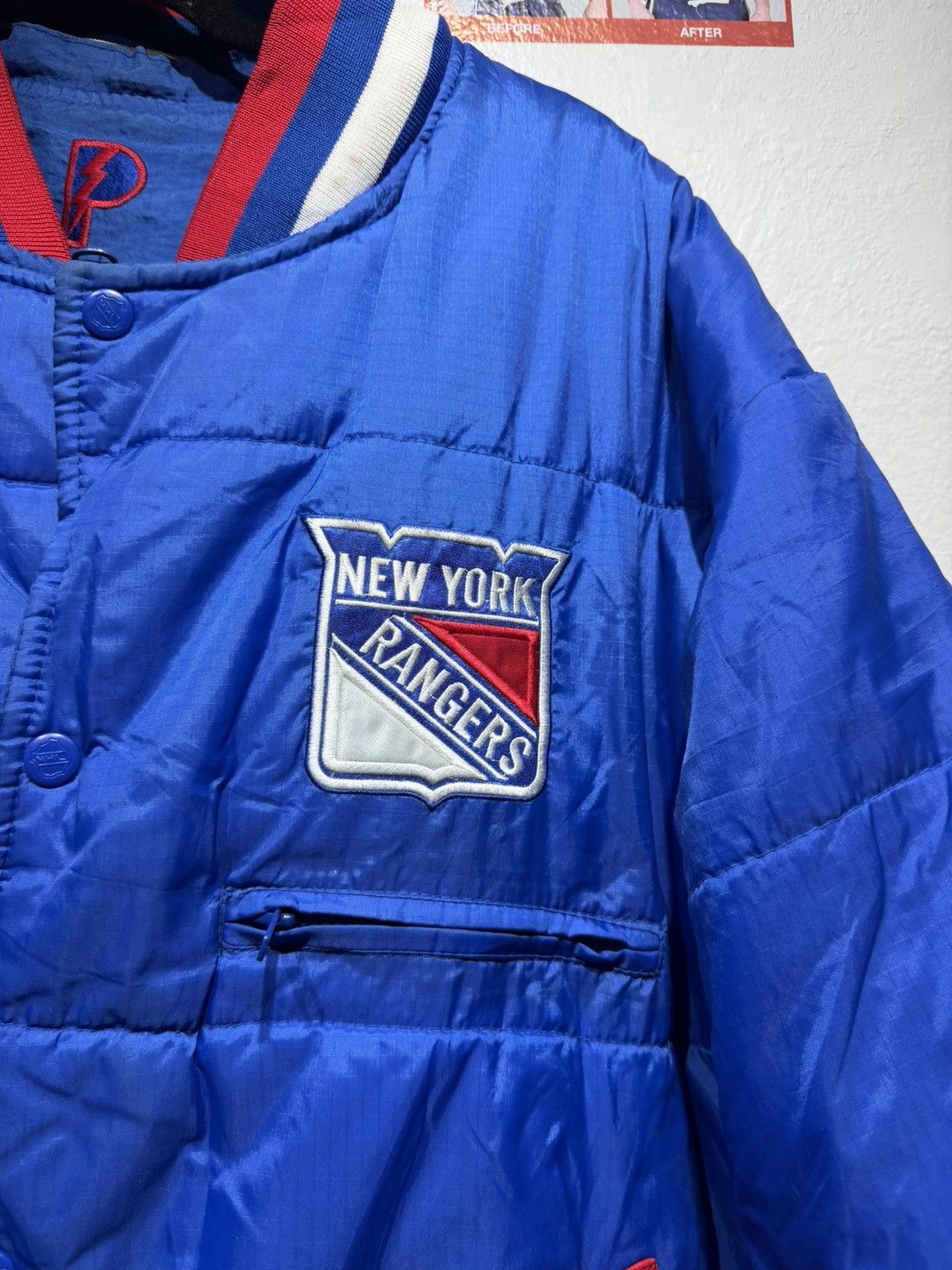 NHL Vintage New York Rangers Reversible jacket Size US XL / EU 56 / 4 - 12 Thumbnail