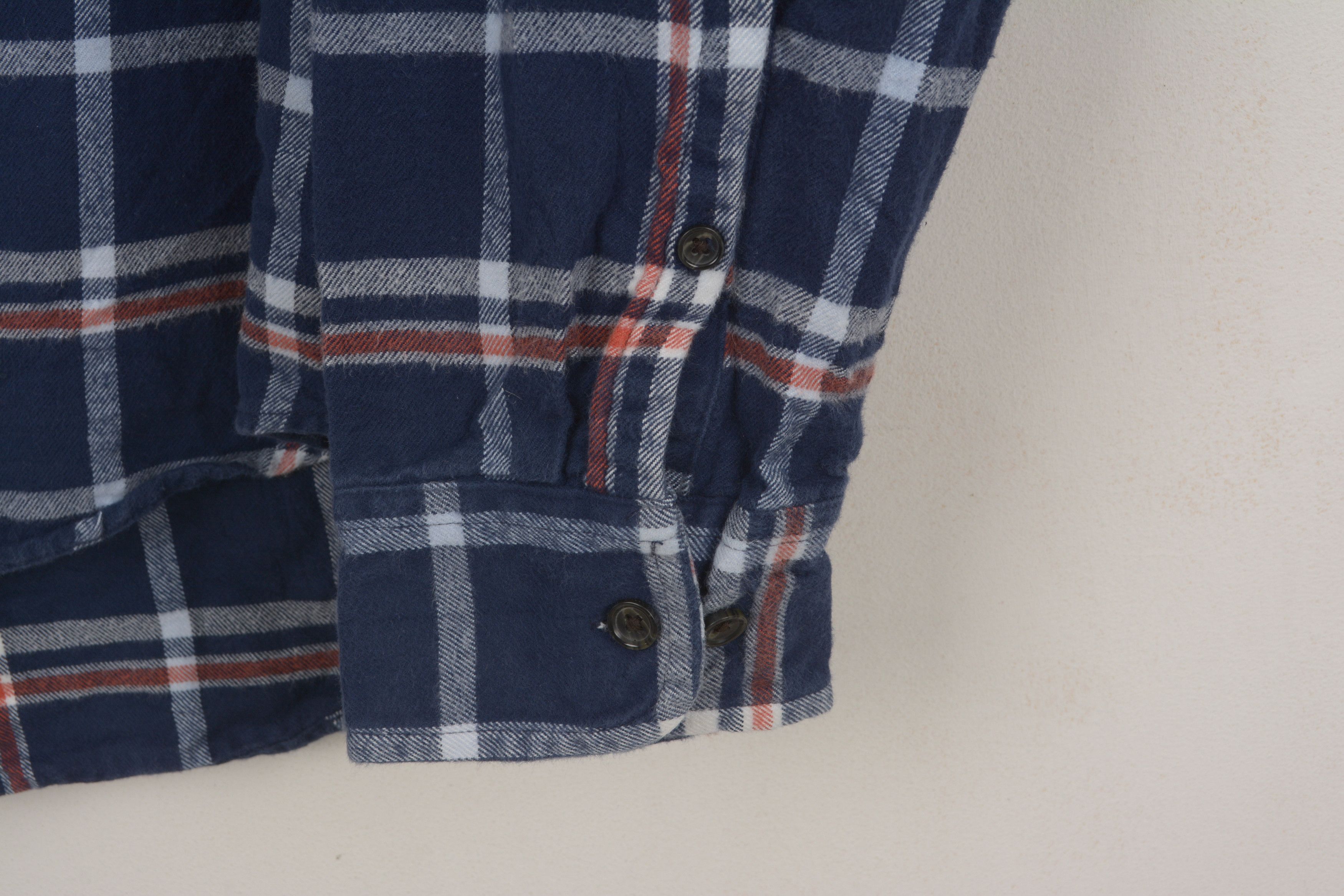 Lands' End Vintage 2XL Men 18 - 18 1/2 Brushed Cotton Shirt Check Plaid Size US XXL / EU 58 / 5 - 4 Thumbnail