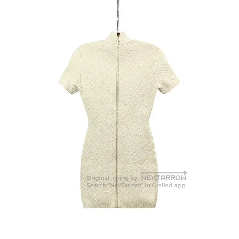 Fendi Fendi Viscose Fiber Full Logo Embossed Printed Dress Size XS / US 0-2 / IT 36-38 - 2 Thumbnail