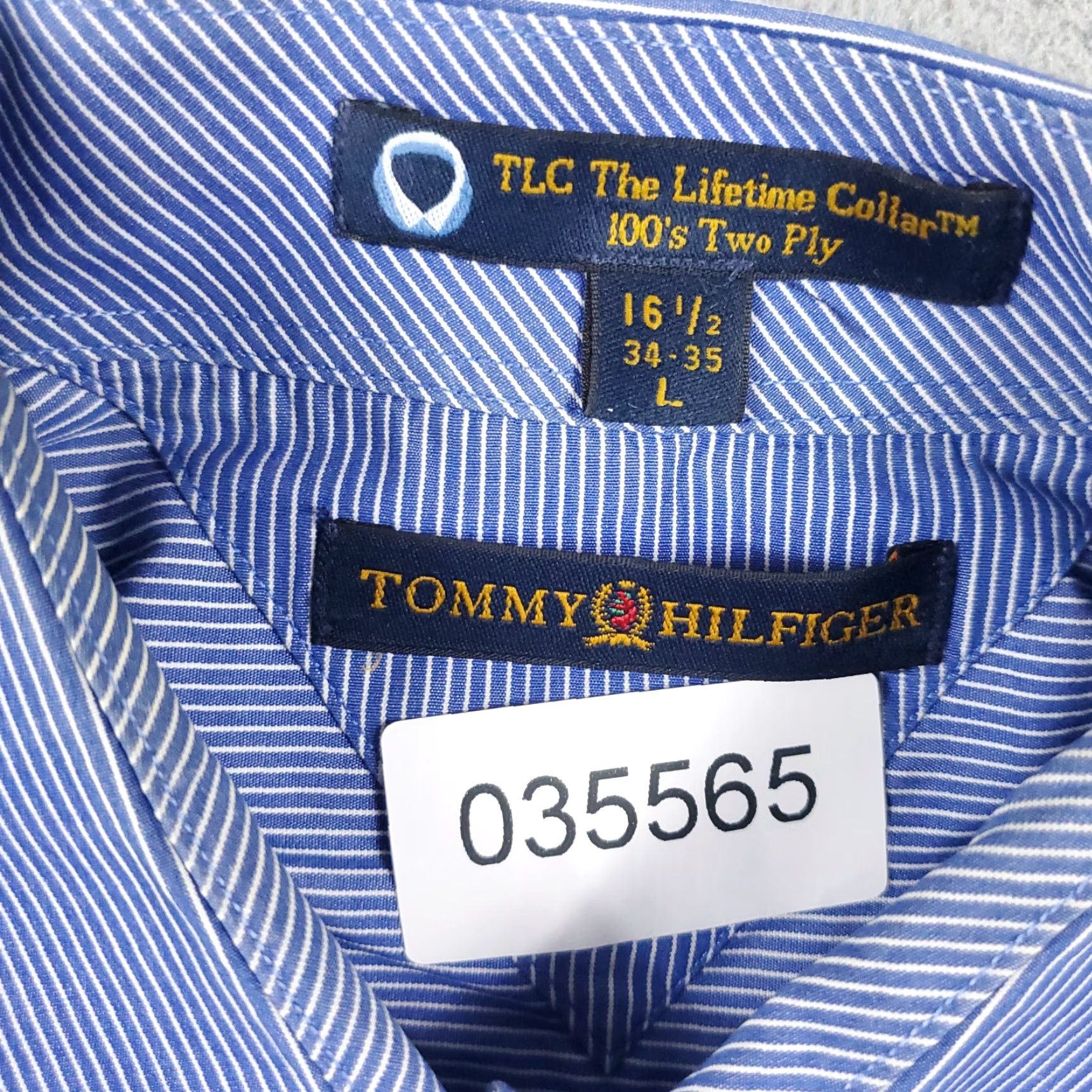 Tommy Hilfiger Tommy Hilfiger Shirt Mens Large Blue Button-Up Long Sleeve Casual Size US L / EU 52-54 / 3 - 6 Thumbnail