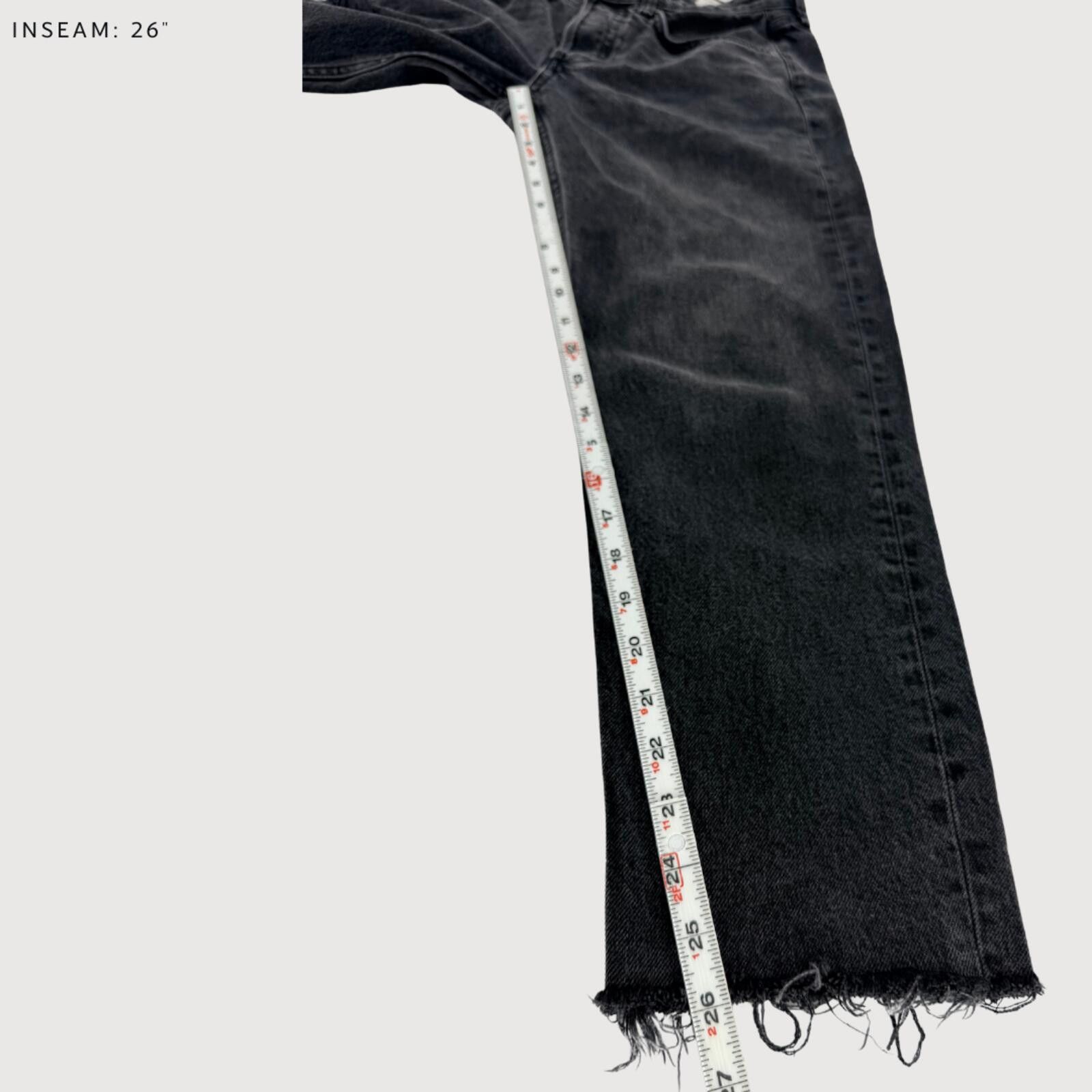Rag & Bone Rag & Bone Rosa Boyfriend Jeans Fray Hem Black 24 Size 24" / US 00 / IT 34 - 8 Thumbnail