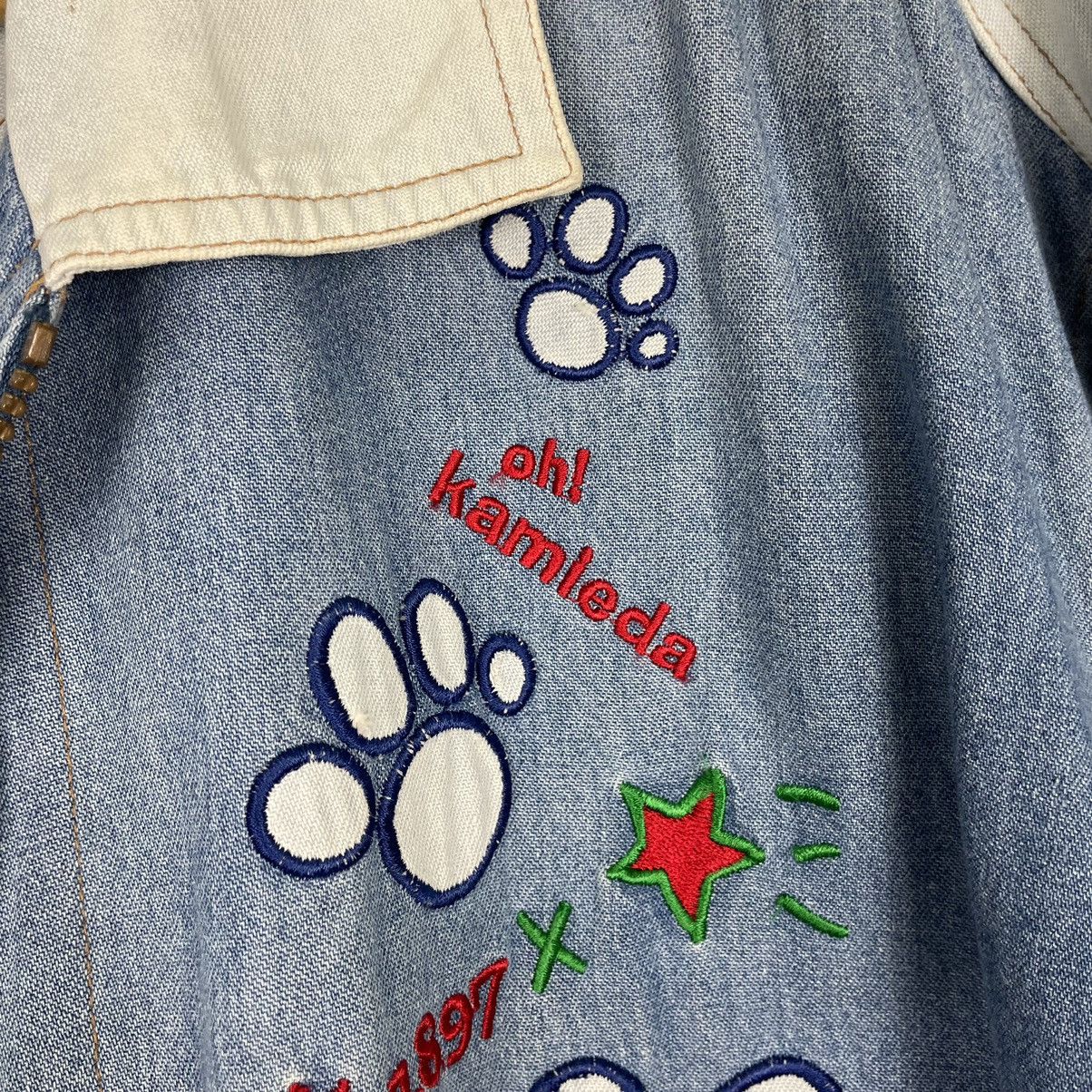 Japanese Brand × Jean Charles De Castelbajac × Vintage 💥JAPAN OH KAMIEDA CARTOON EMBROIDERY DENIM Size US L / EU 52-54 / 3 - 17 Thumbnail