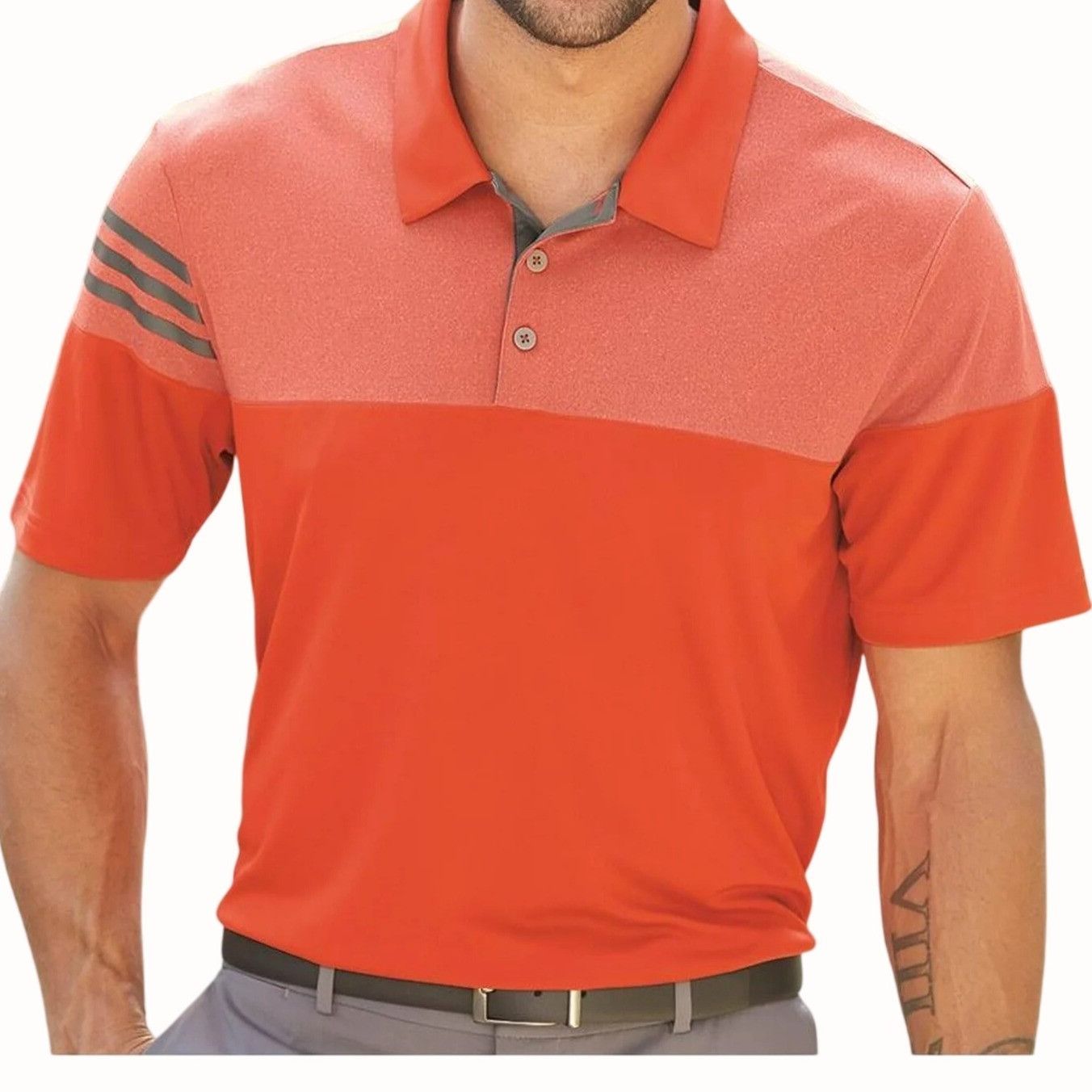 Adidas Adidas Two Tone Orange Golf Polo Shirt NEW XL Size US XL / EU 56 / 4 - 1 Thumbnail