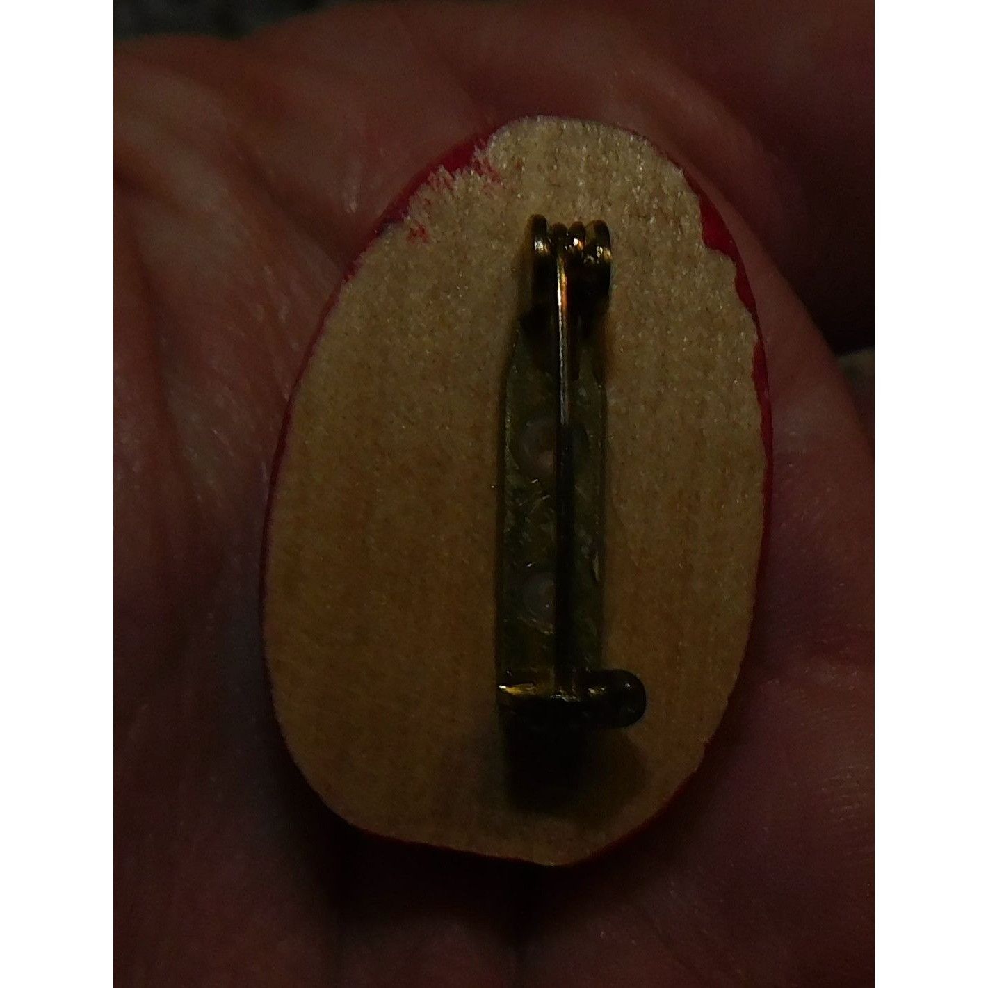 Handmade Handmade Wooden Santa Painted Oval Shaped Brooch Size ONE SIZE - 3 Thumbnail