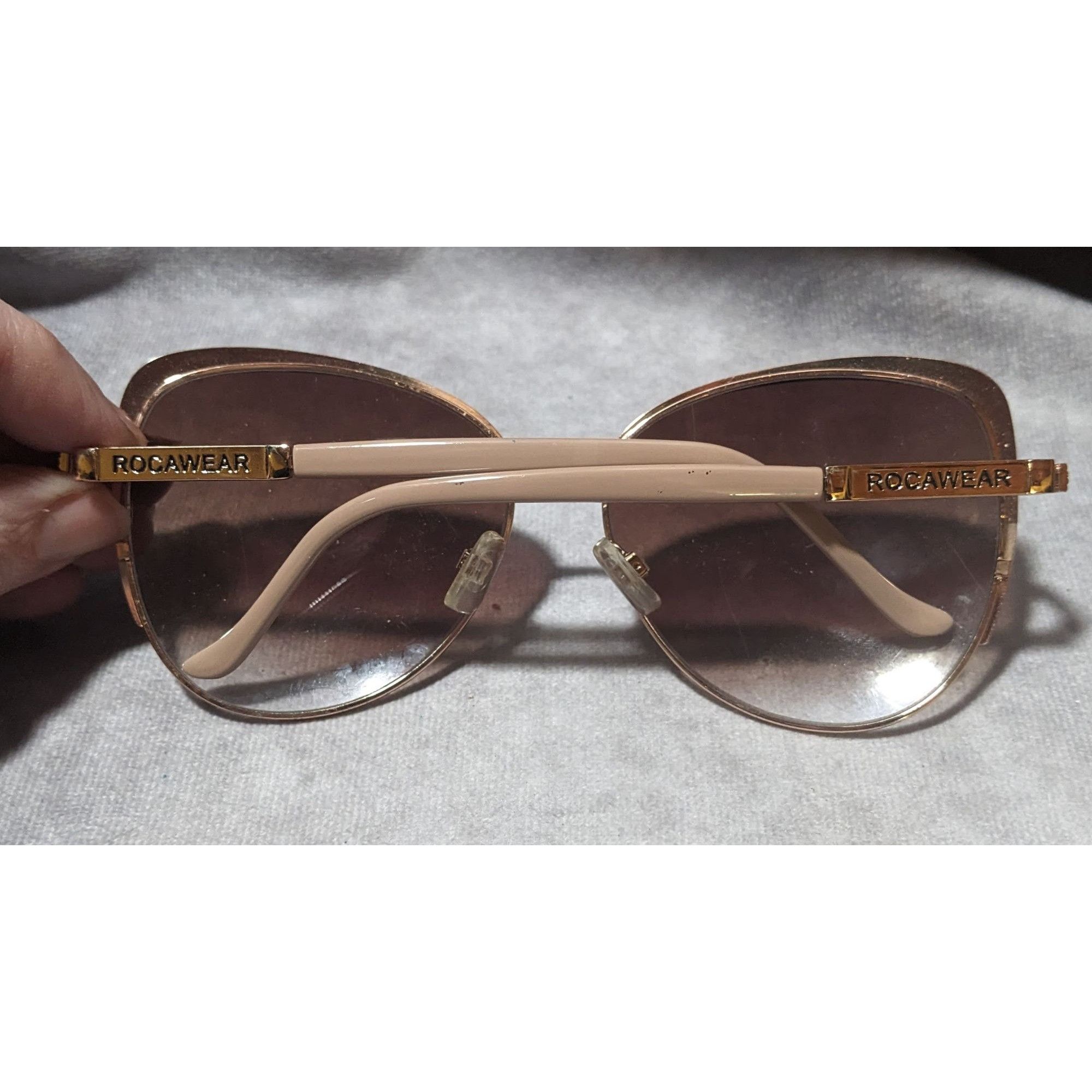 Rocawear Rocawear Pinkish Biege Oversized Sunglasses Size ONE SIZE - 7 Thumbnail