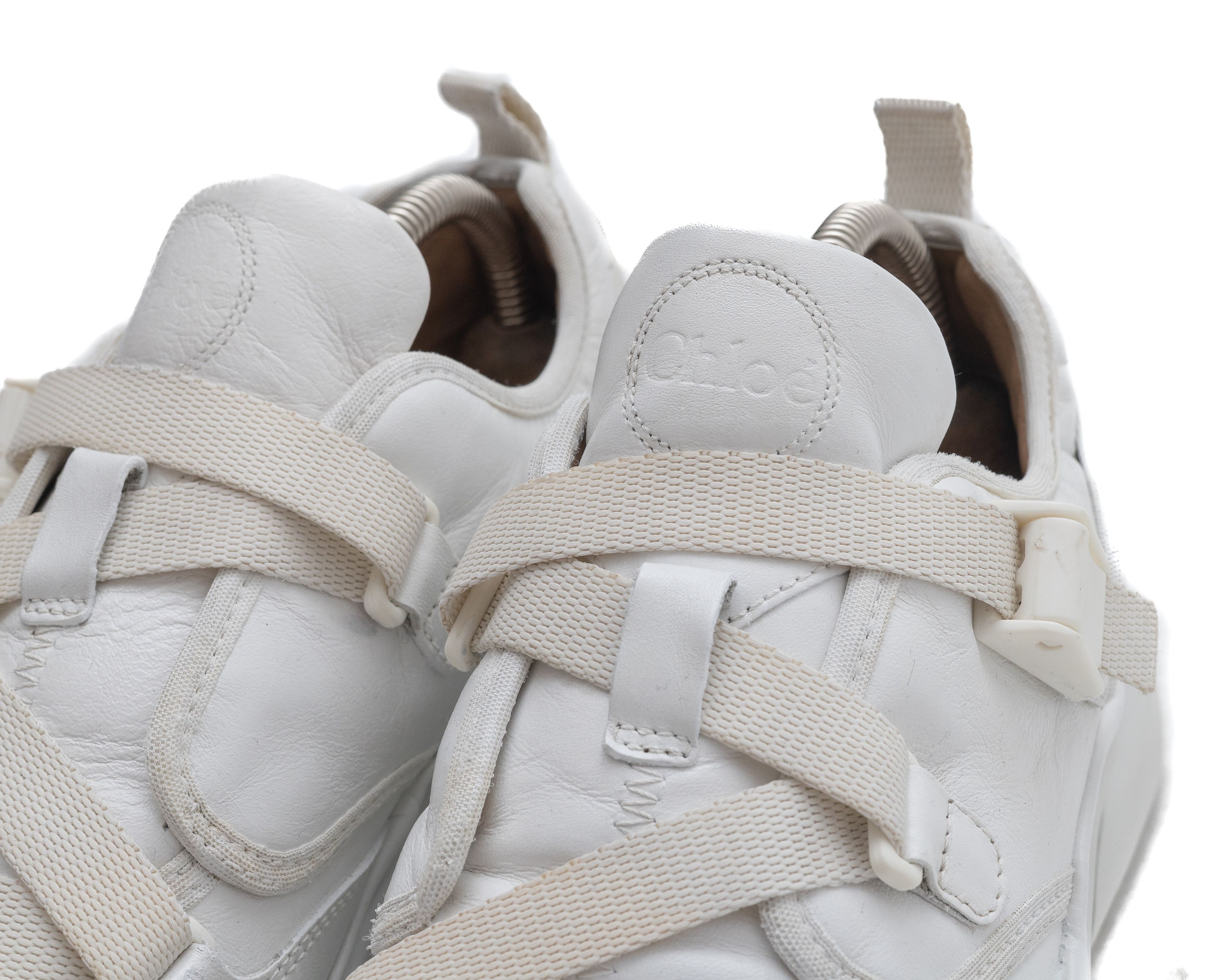 Chloe CHLOÉ Sonnie White Leather Sneakers Size US 10.5 / IT 40.5 - 5 Thumbnail