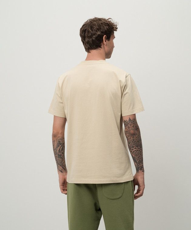 Off-White o1h1sh11224 Flock Arrow Slim Tee in Black/Beige Size US M / EU 48-50 / 2 - 3 Thumbnail