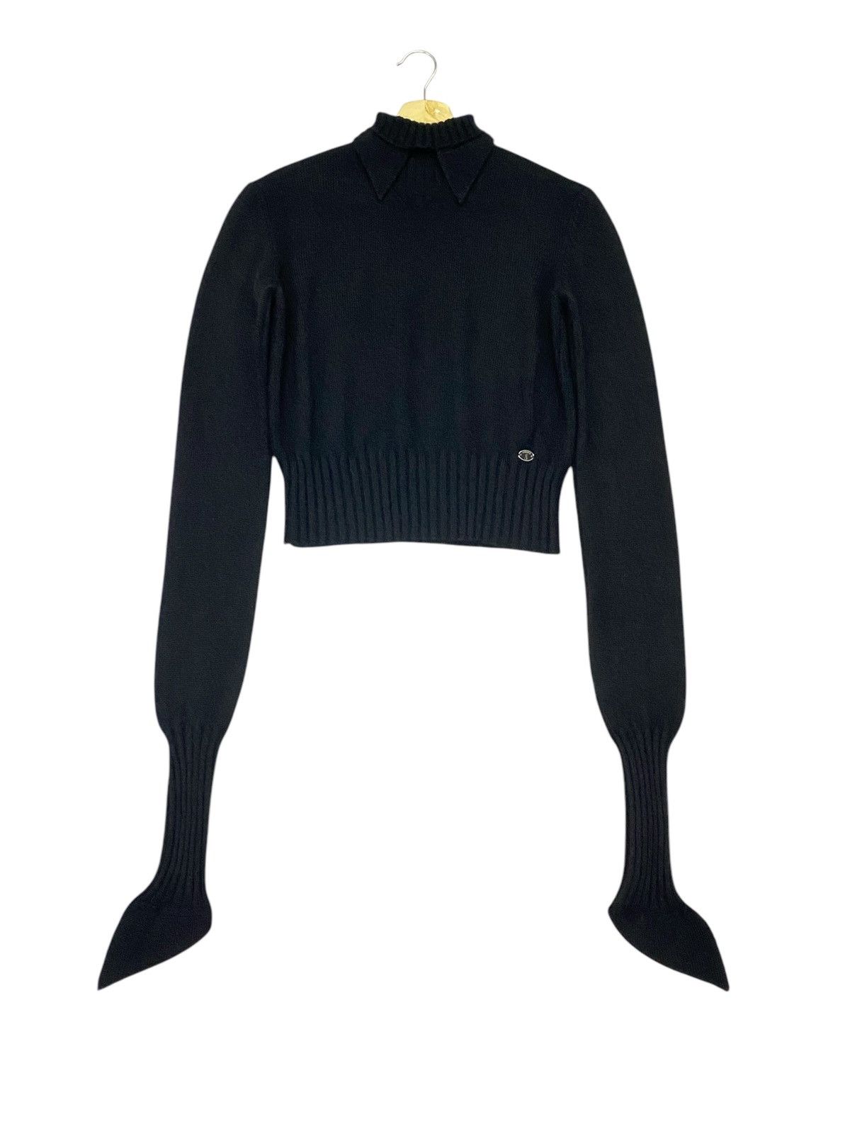 Chanel Chanel Black Cashmere High Neck Peak Sweater Size M / US 6-8 / IT 42-44 - 1 Thumbnail