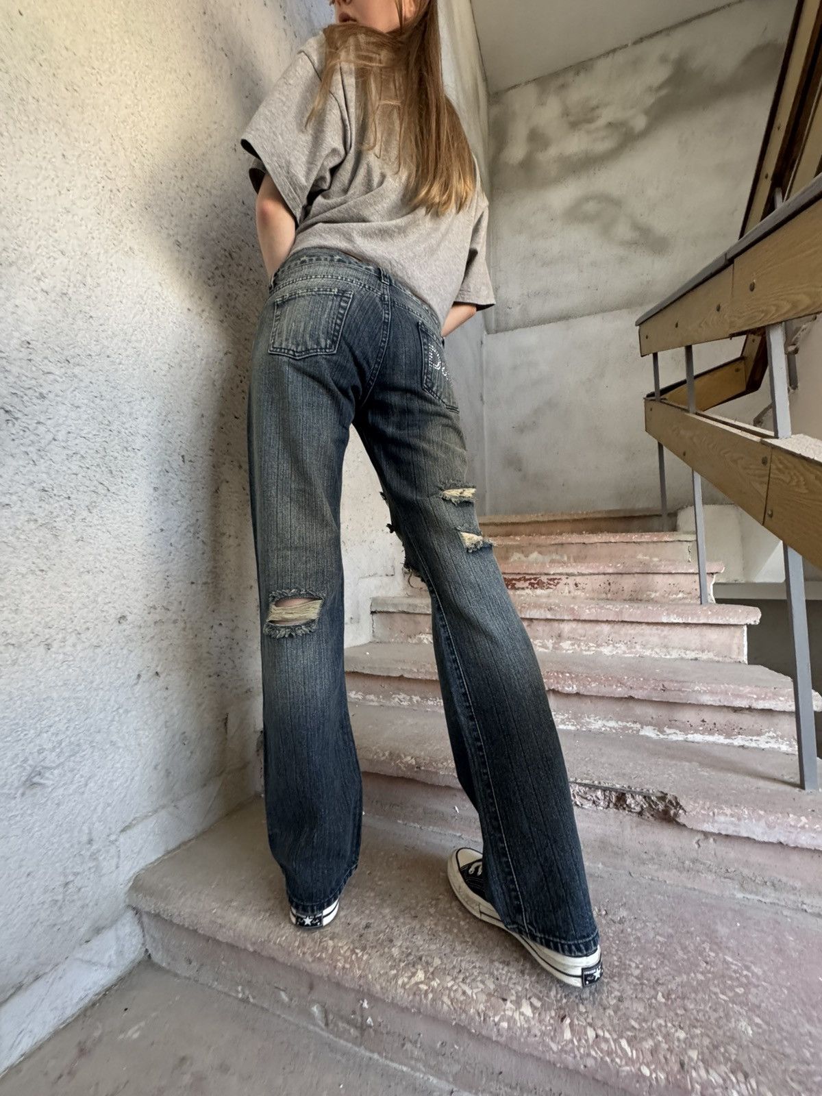 Dolce & Gabbana Vintage Dolce&Gabbana Distressed Jeans Flared Size 30" / US 8 / IT 44 - 20 Thumbnail