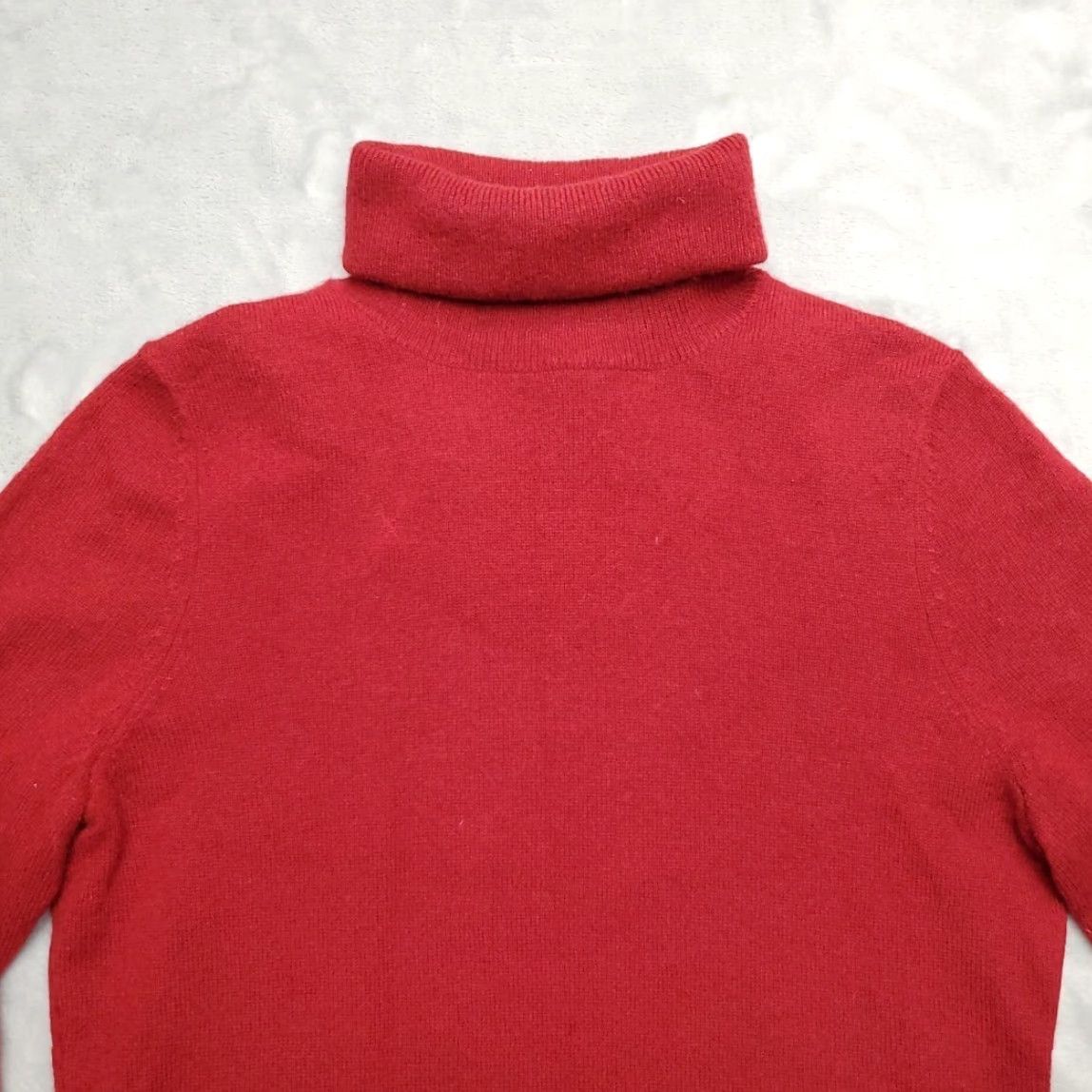 Vintage Alex Marie Sweater Womens S Maroon 100% Cashmere Wool Turtle Neck Classic READ Cardigan Knit Long Sleeve Pockets Solid Casual Red 1990s Womens Size S / US 4 / IT 40 - 3 Thumbnail